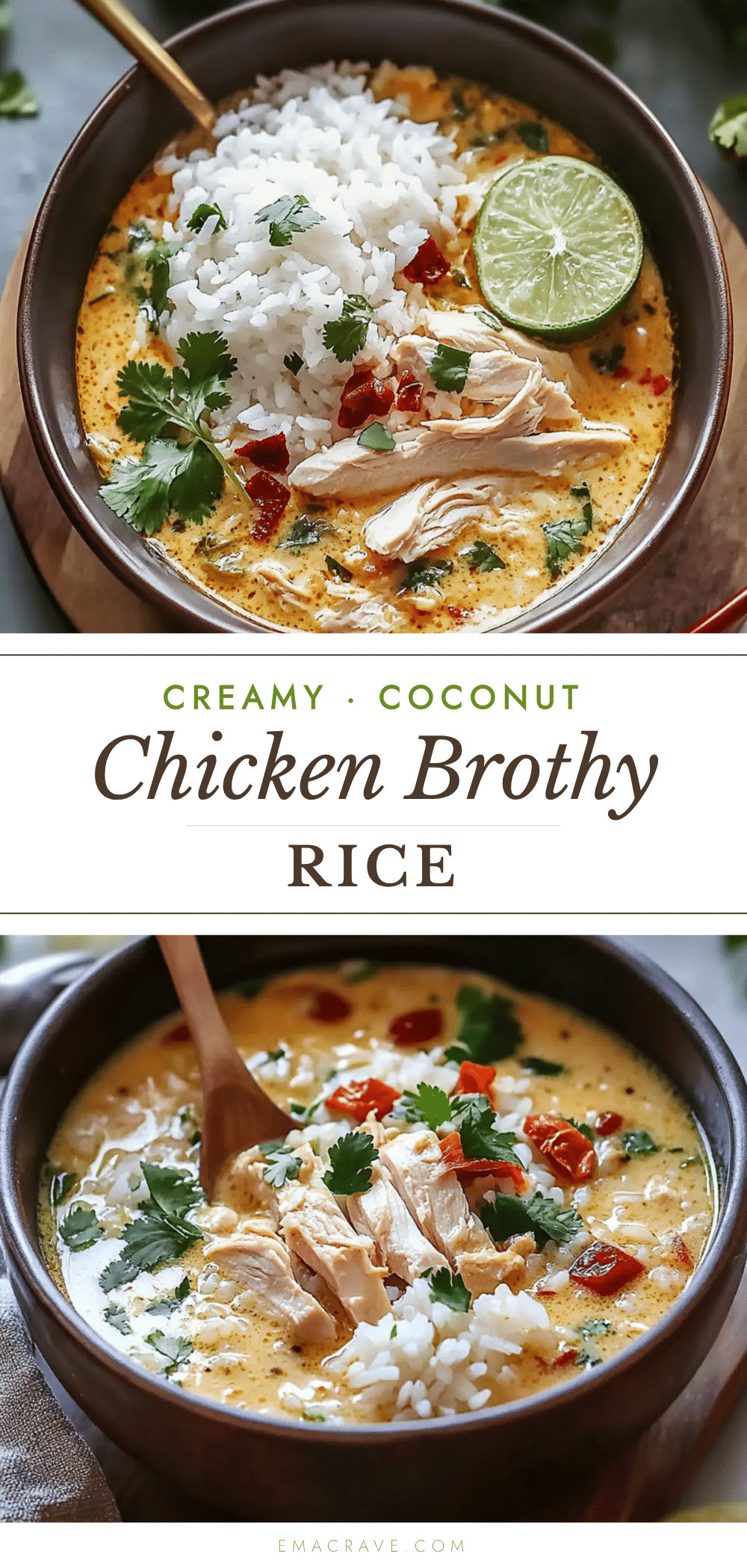 cozy coconut chicken brothy rice recipe