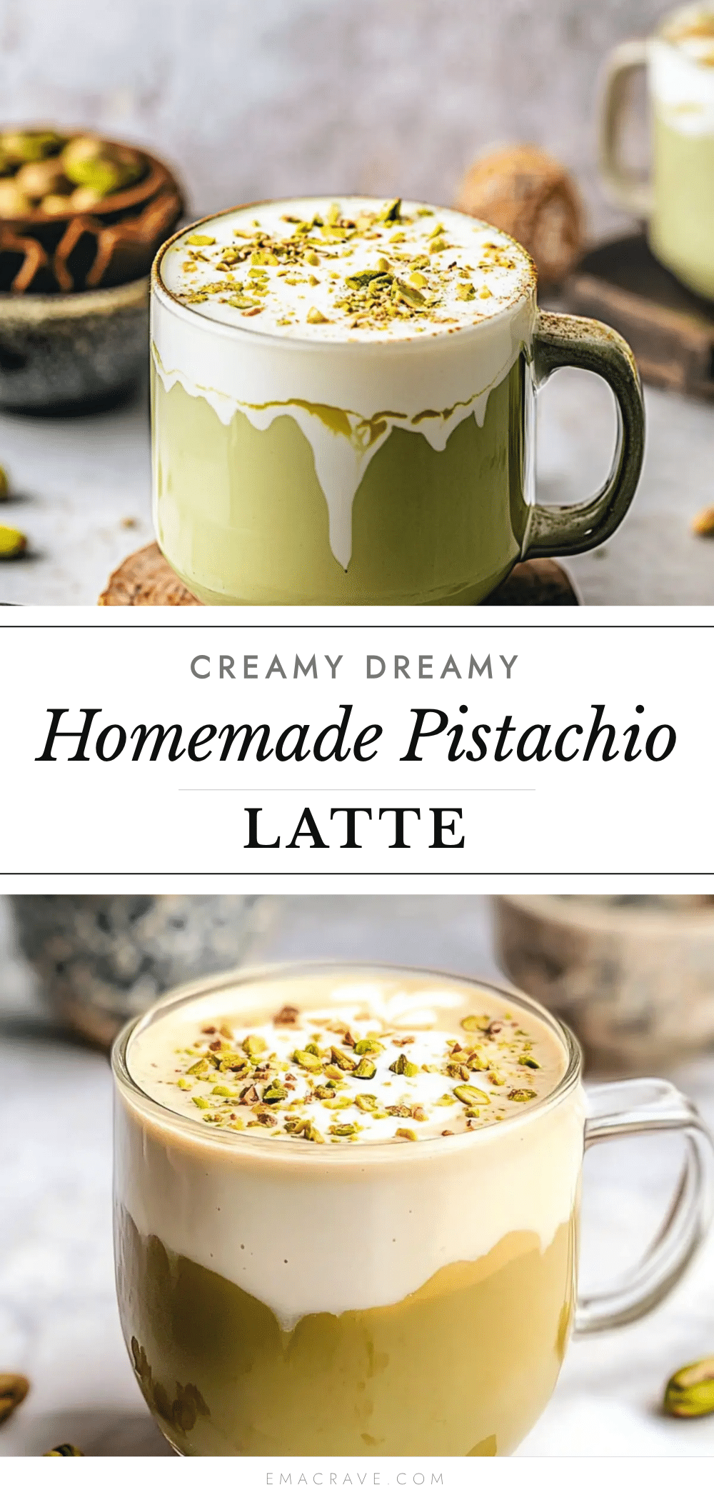 creamy homemade pistachio latte recipe