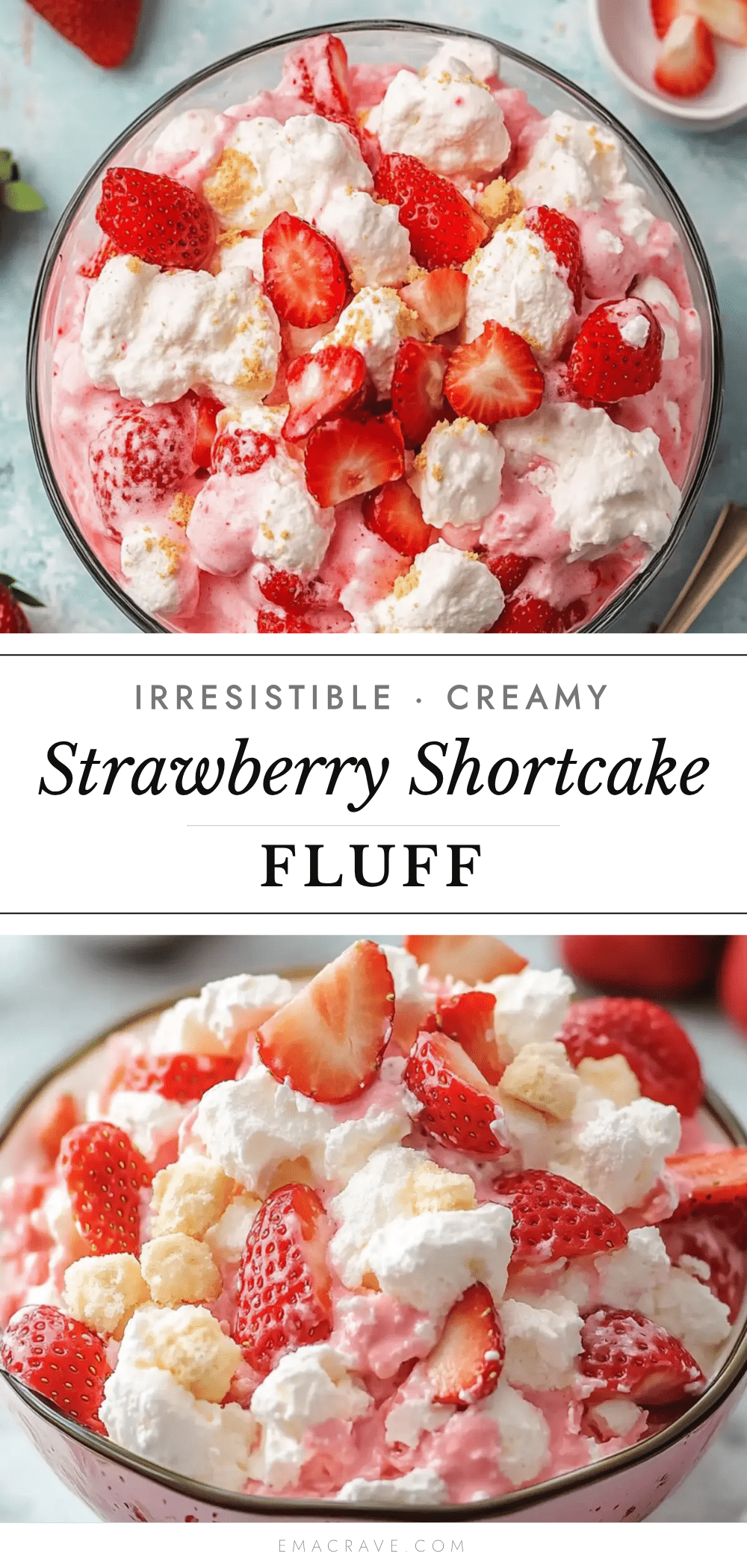 creamy strawberry shortcake fluff salad recipe
