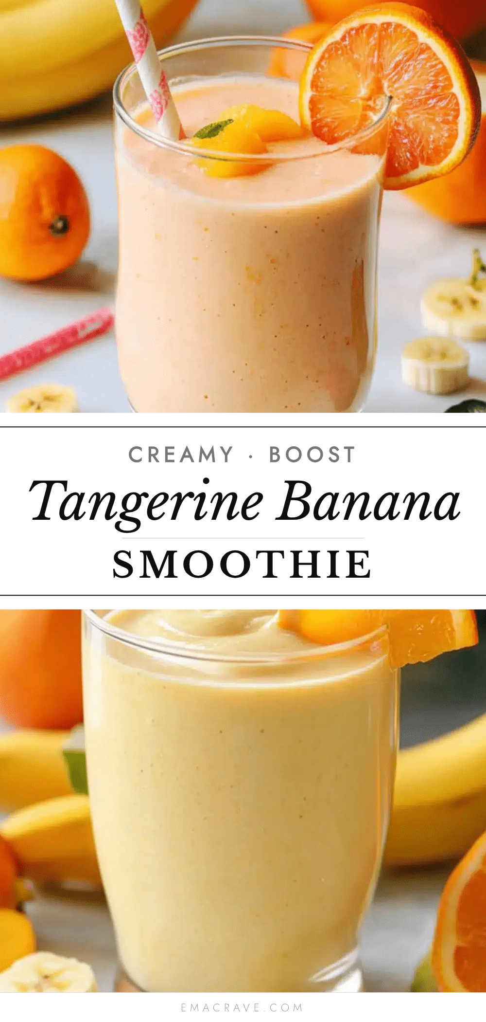 creamy tangerine banana smoothie recipe