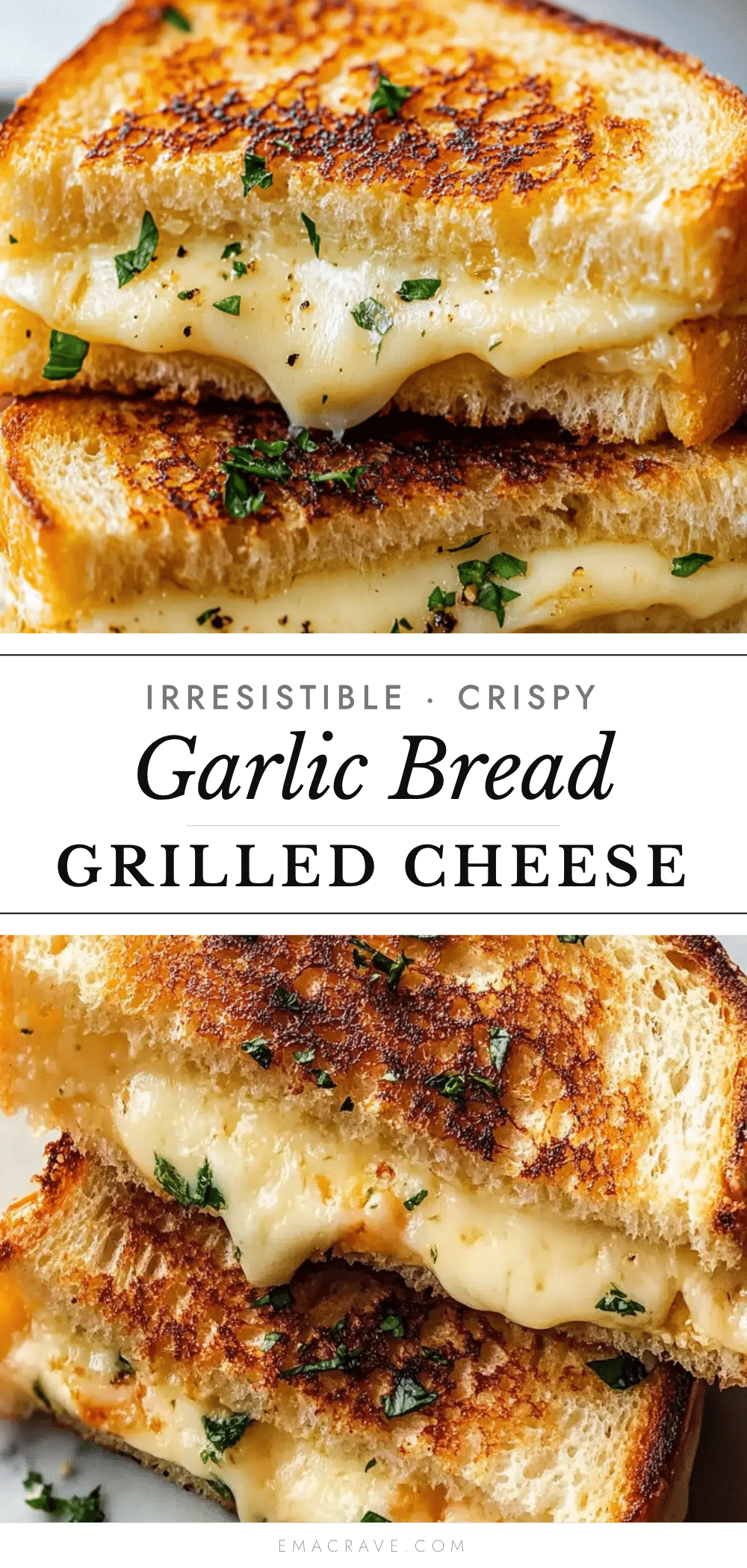 crispy garlic bread grilled cheese recipe