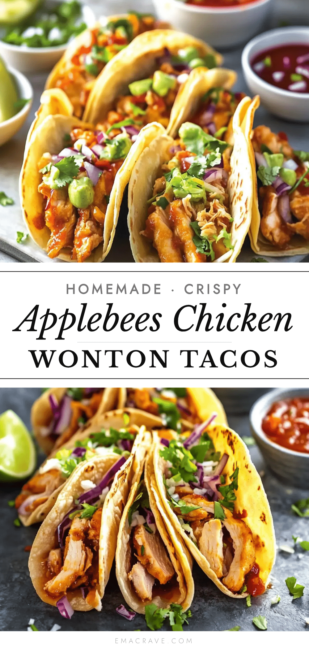 crispy homemade applebees chicken wonton tacos recipe