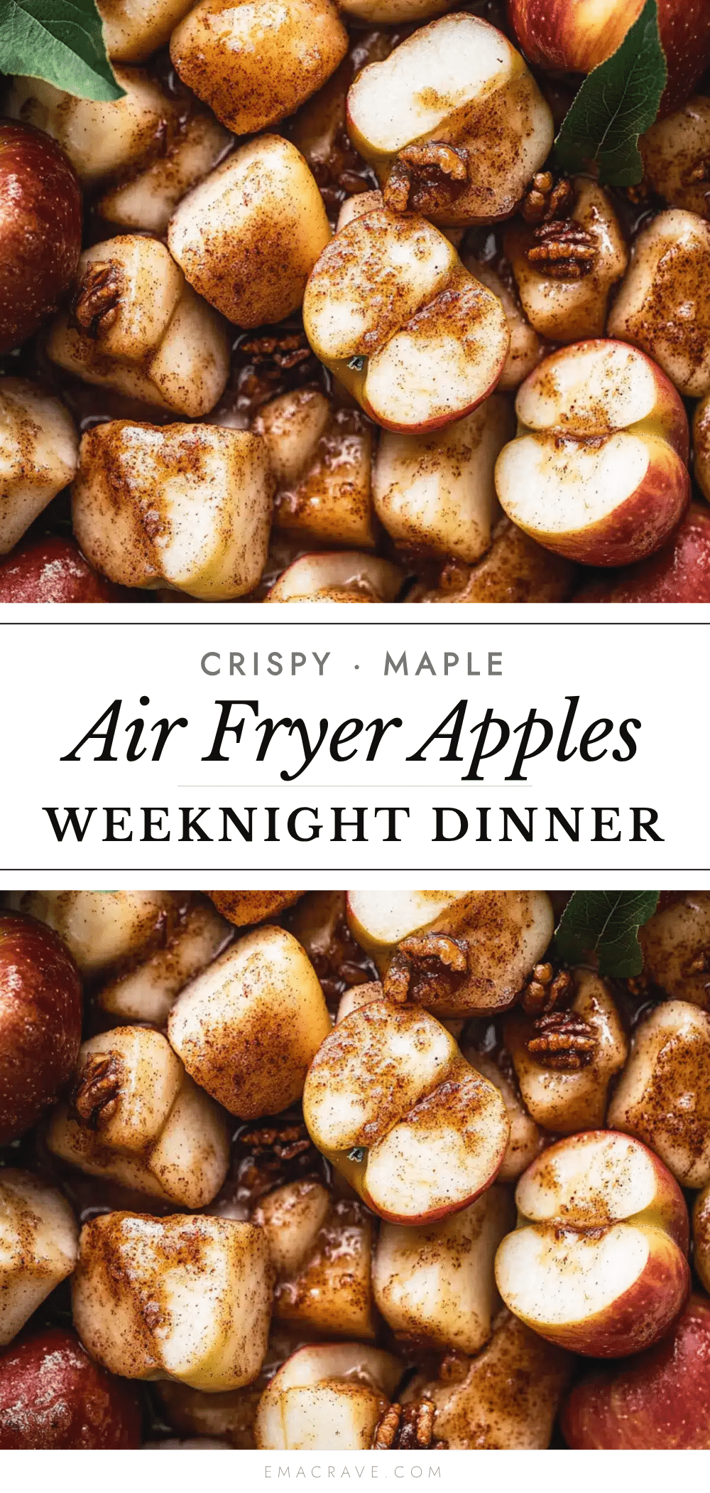 crispy maple air fryer apples recipe