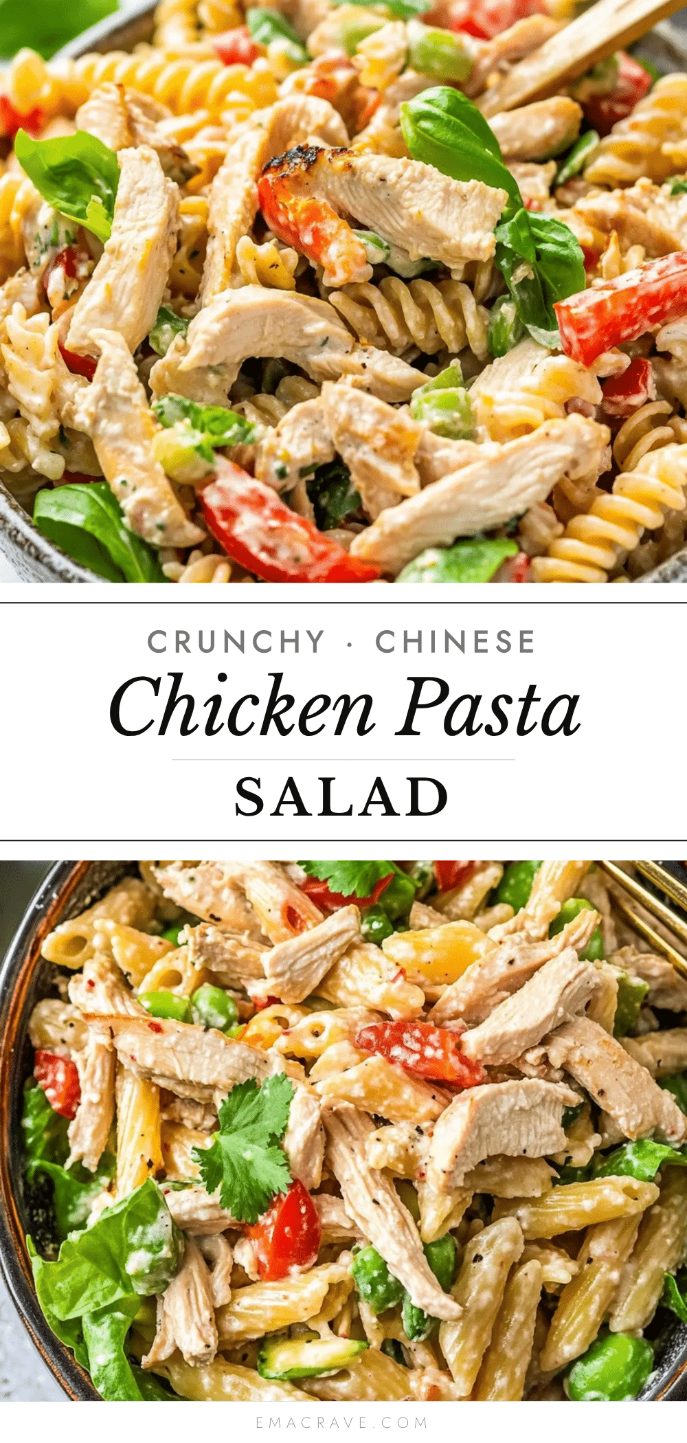 Crunchy Chinese Chicken Pasta Salad recipe