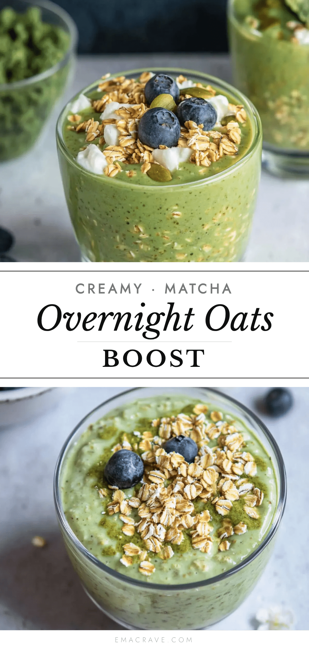healthy matcha overnight oats recipe