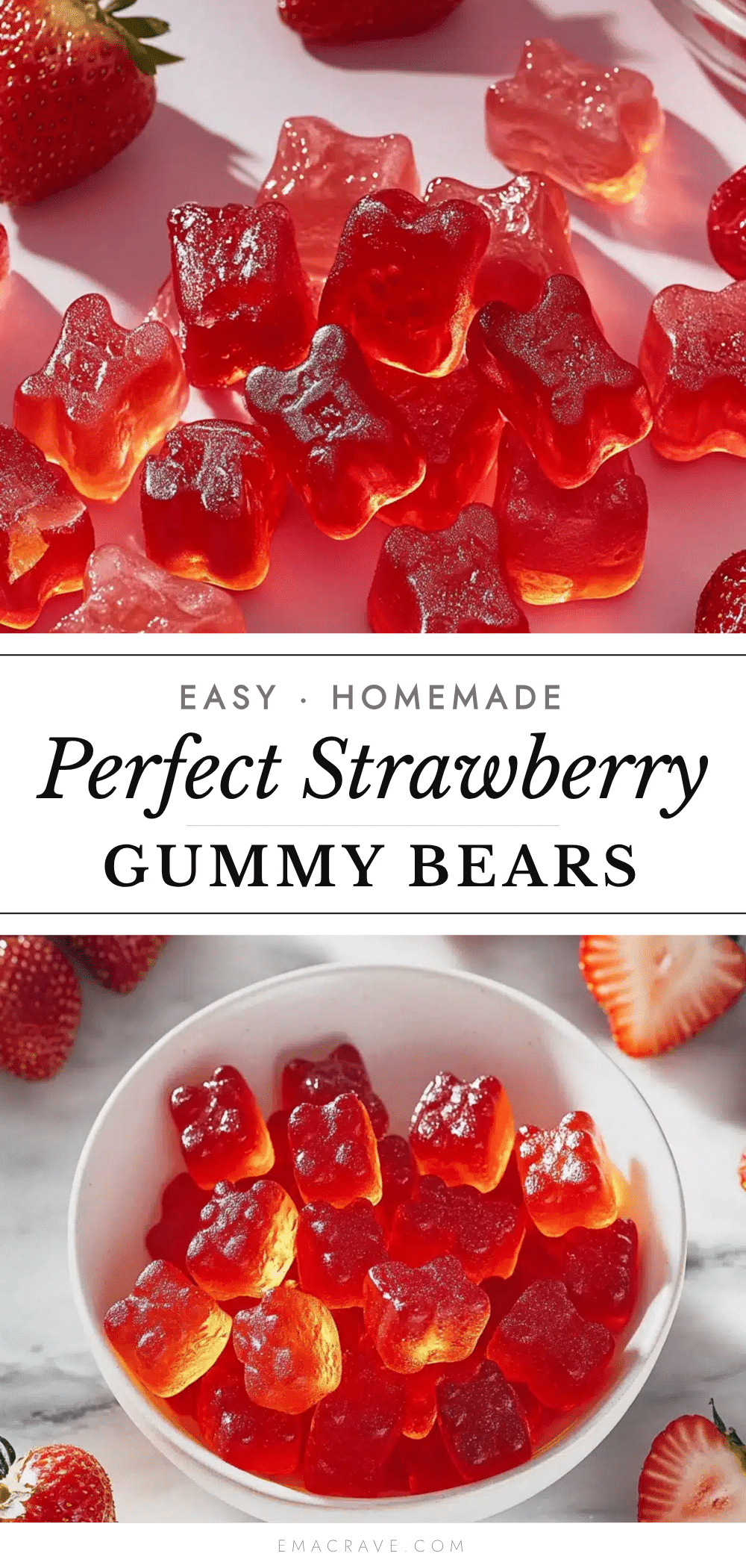 homemade strawberry gummy bears recipe