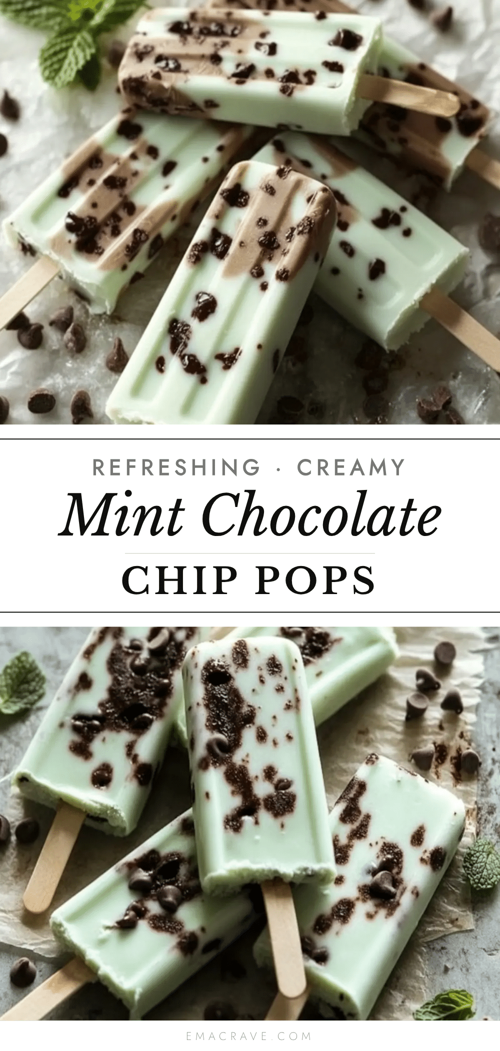 mint chocolate chip greek yogurt pops recipe