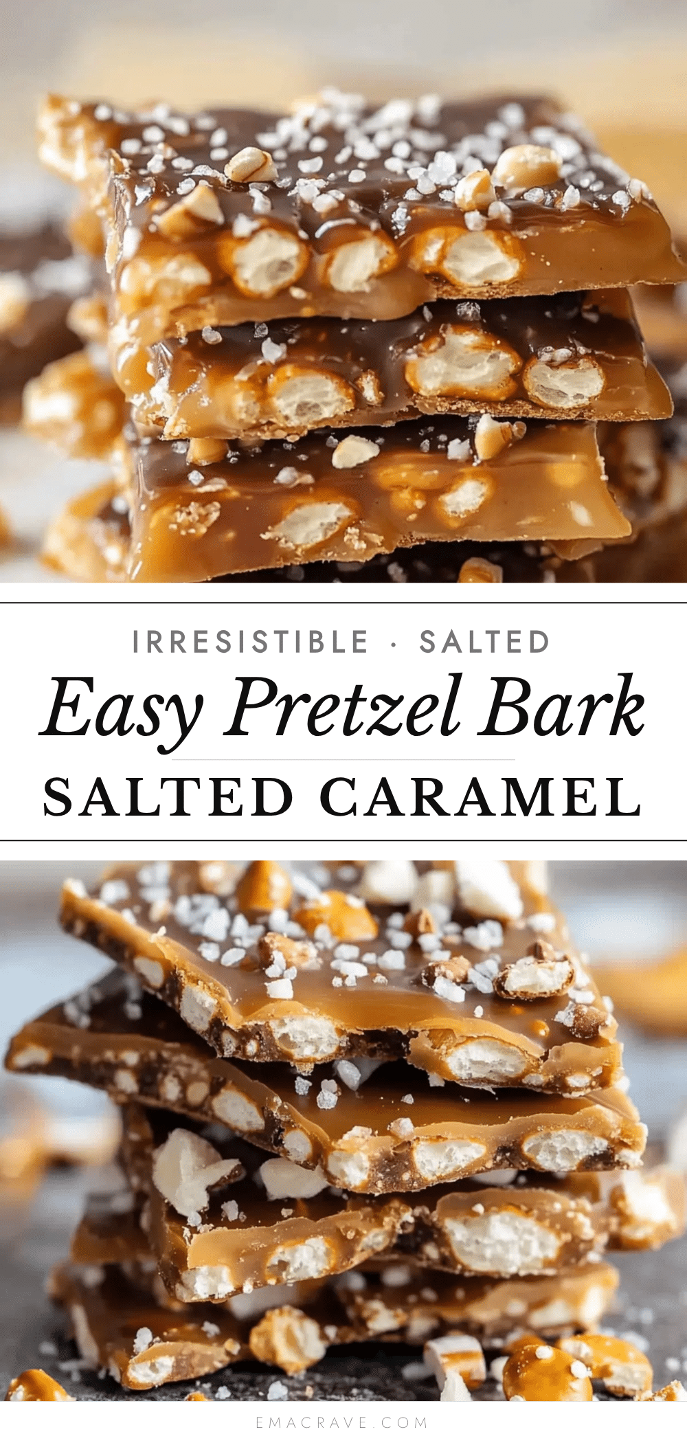 salted caramel pretzel bark recipe