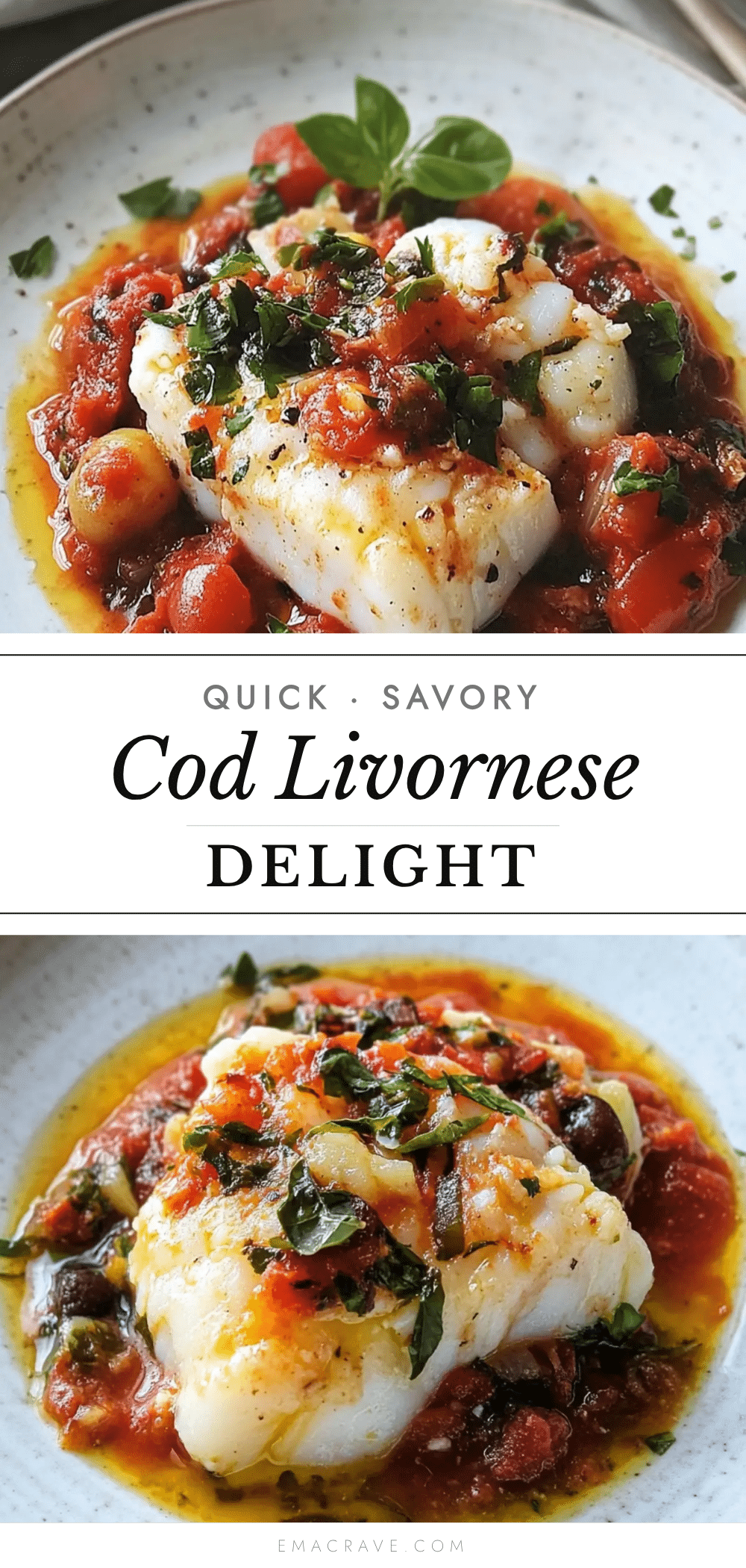 savory cod Livornese recipe
