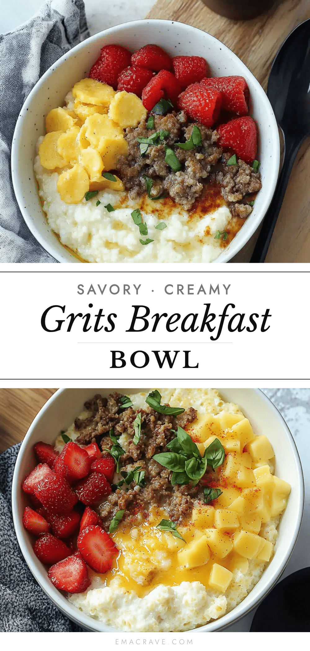savory creamy grits breakfast bowl recipe