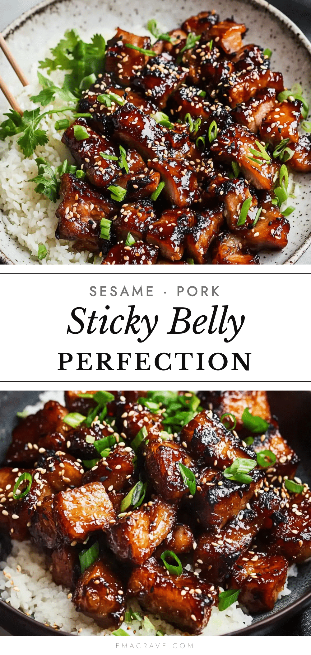 sticky sesame pork belly recipe