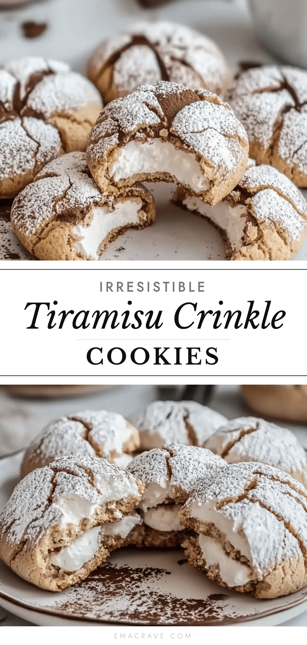 tiramisu crinkle cookies recipe
