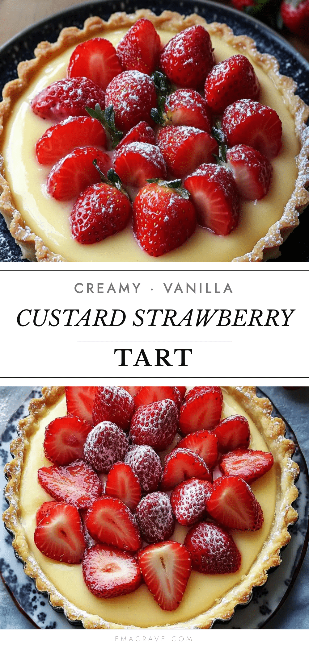 vanilla custard strawberry tart recipe