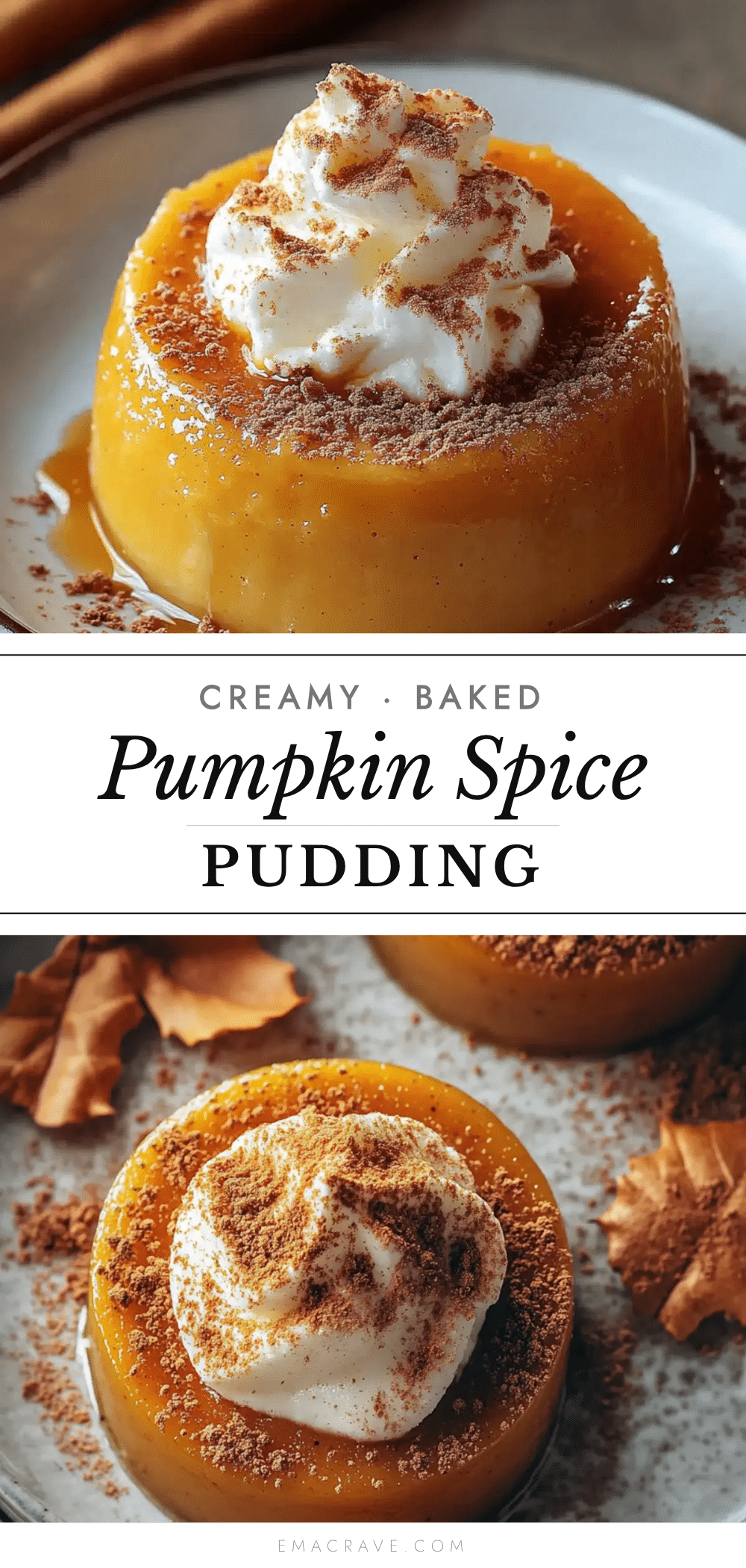 baked pumpkin spice pudding recipe