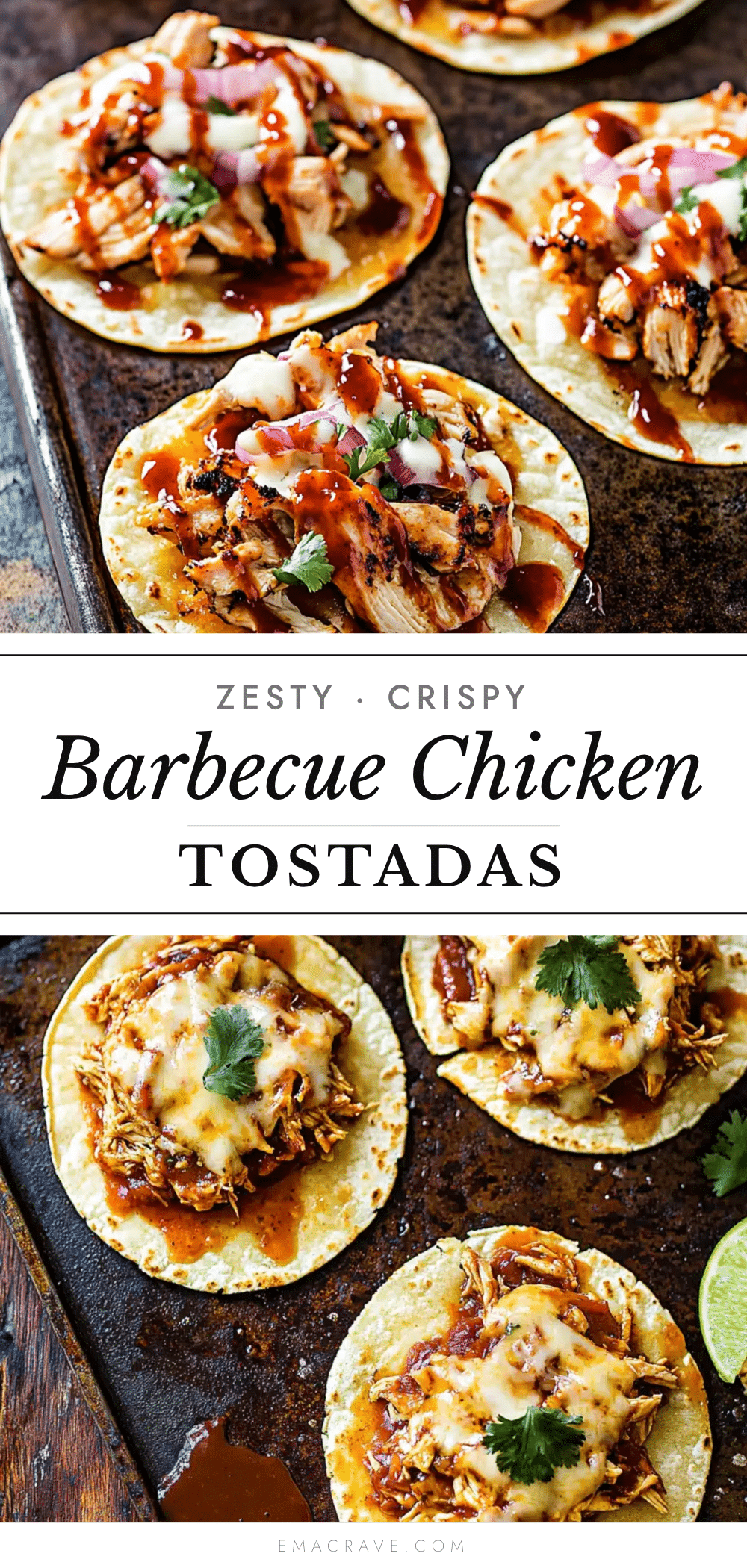 barbecue chicken tostadas recipe