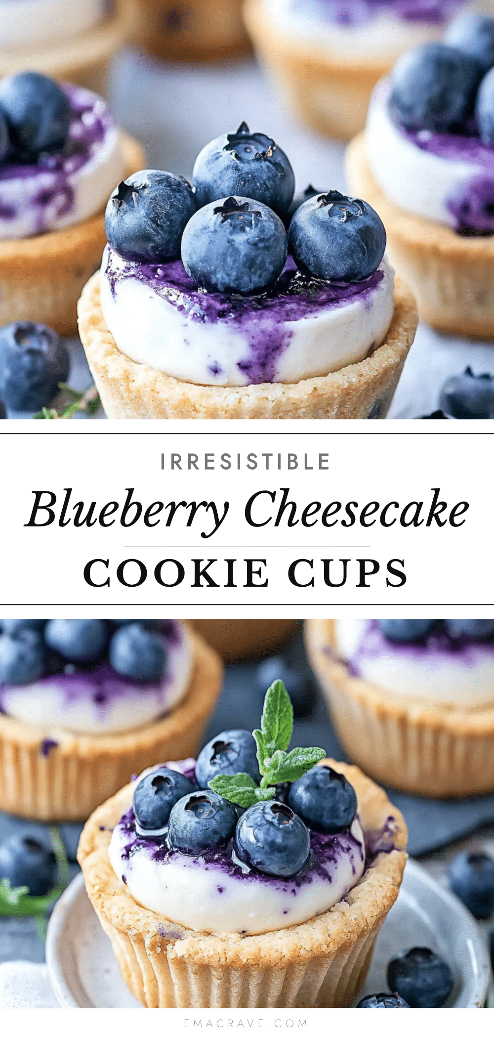 blueberry cheesecake cookie cups recipe