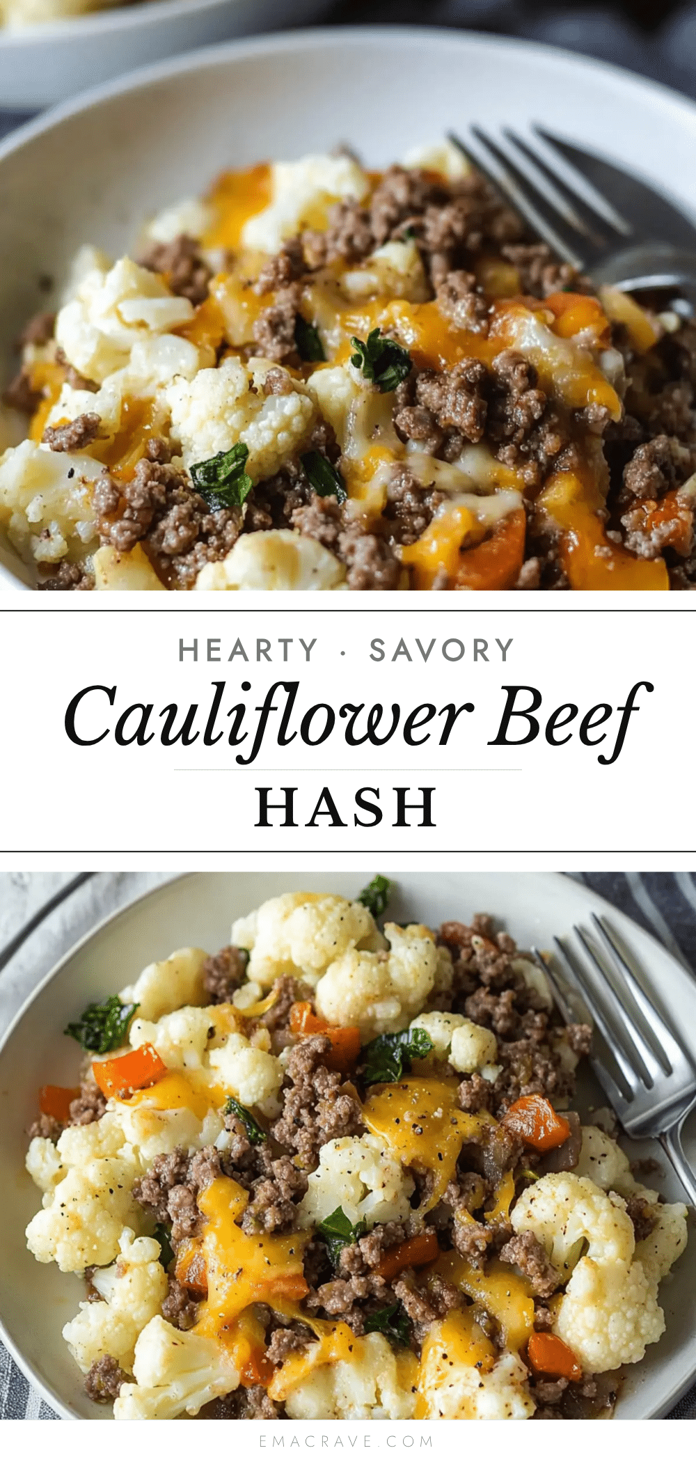 cauliflower and ground beef hash recipe