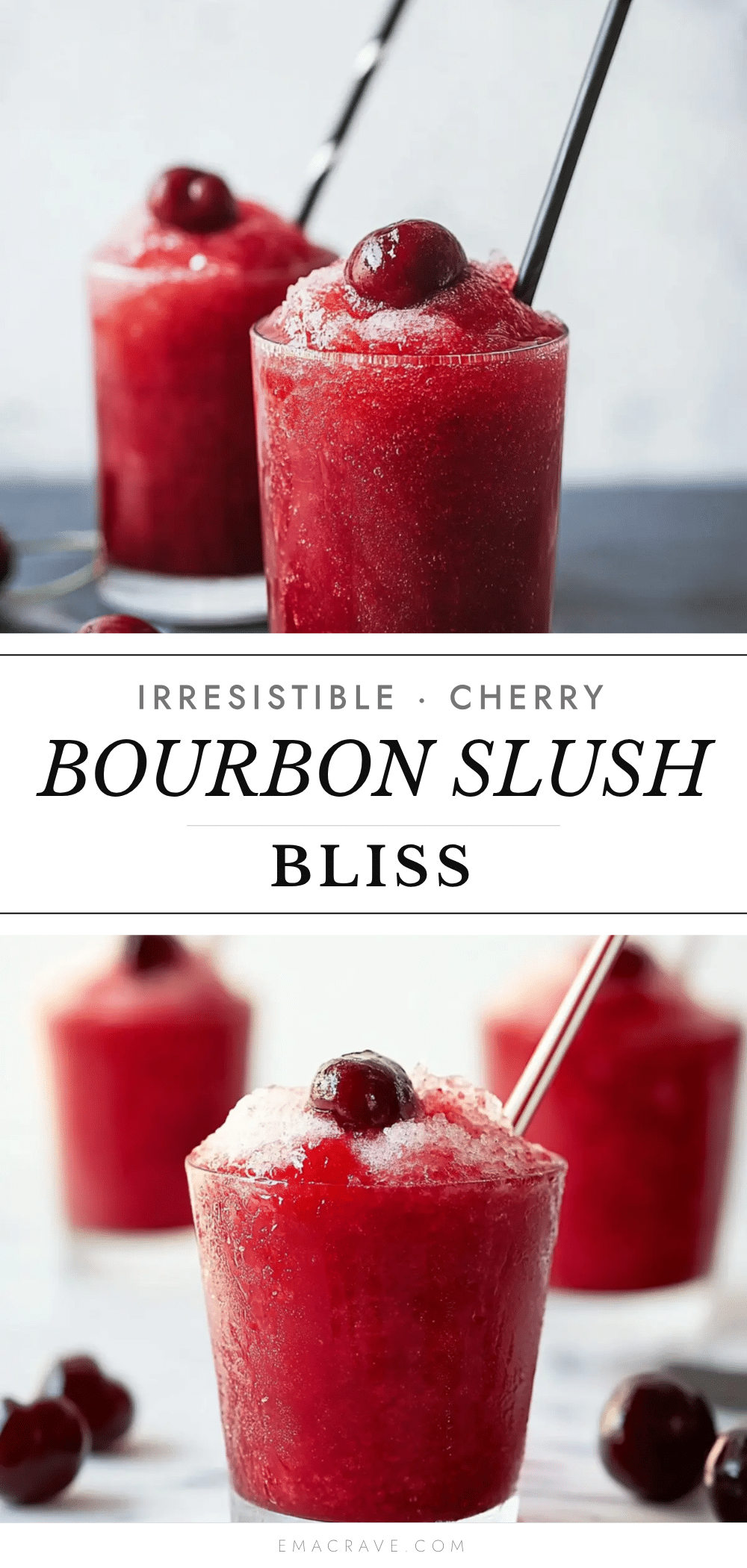 cherry bourbon slush cocktail recipe