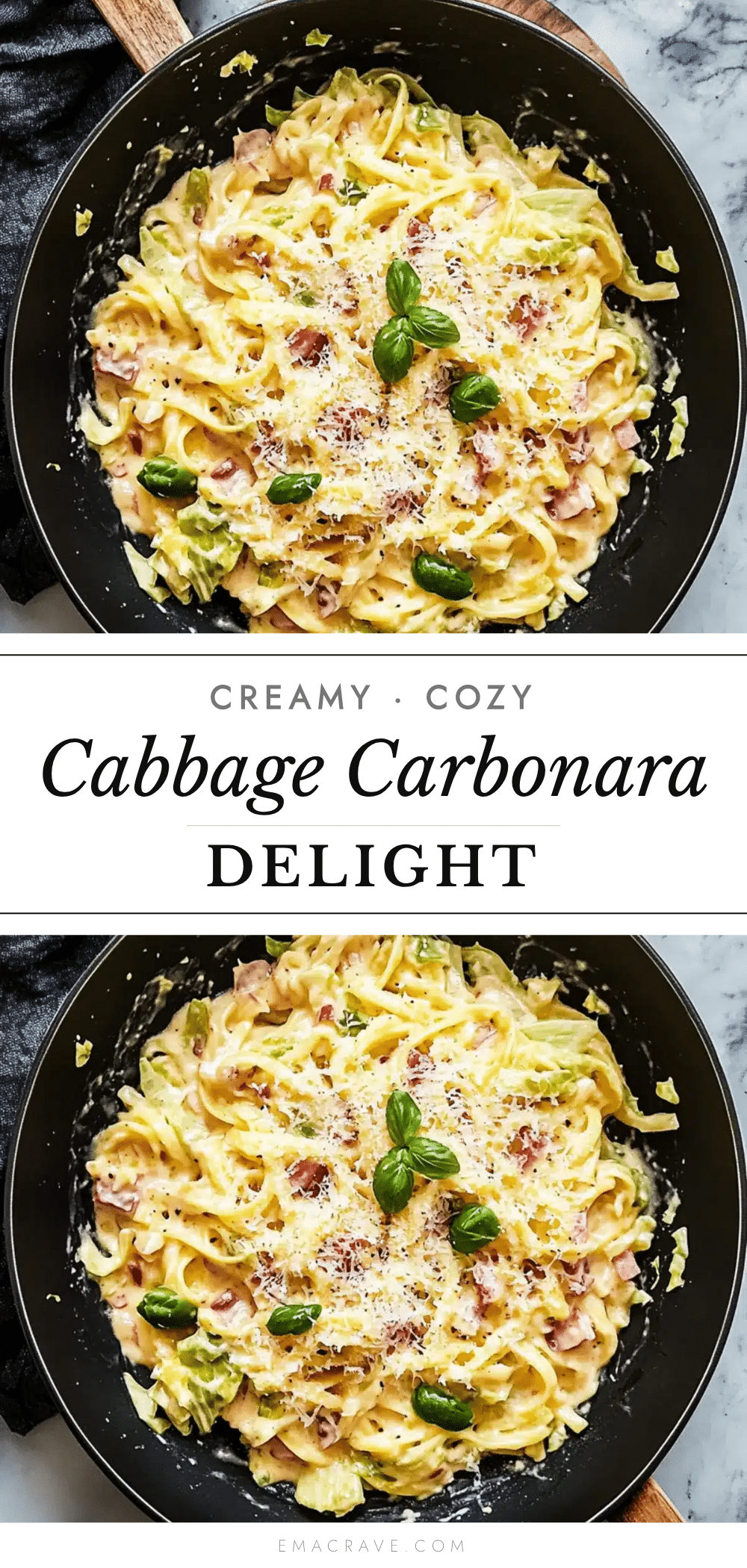cozy cabbage carbonara recipe