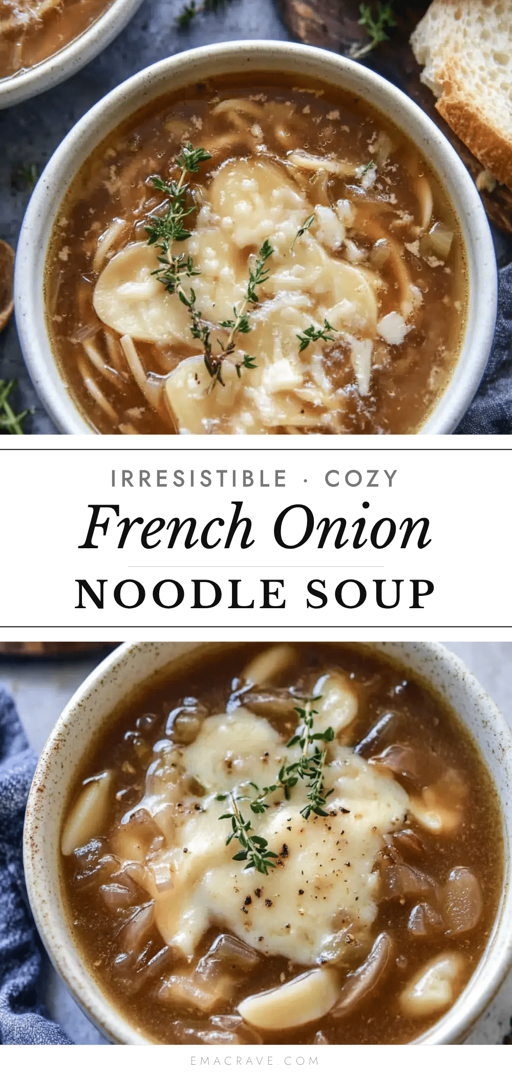 Cozy French Onion Noodle Soup recipe