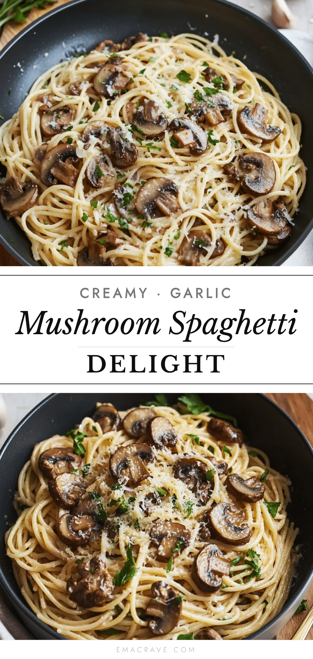 creamy garlic mushroom spaghetti recipe