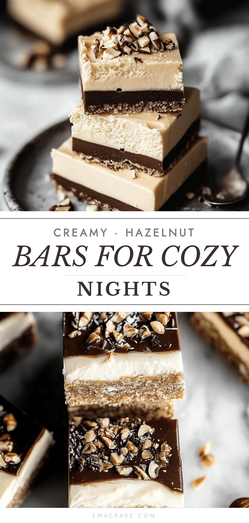 creamy hazelnut cream bars recipe