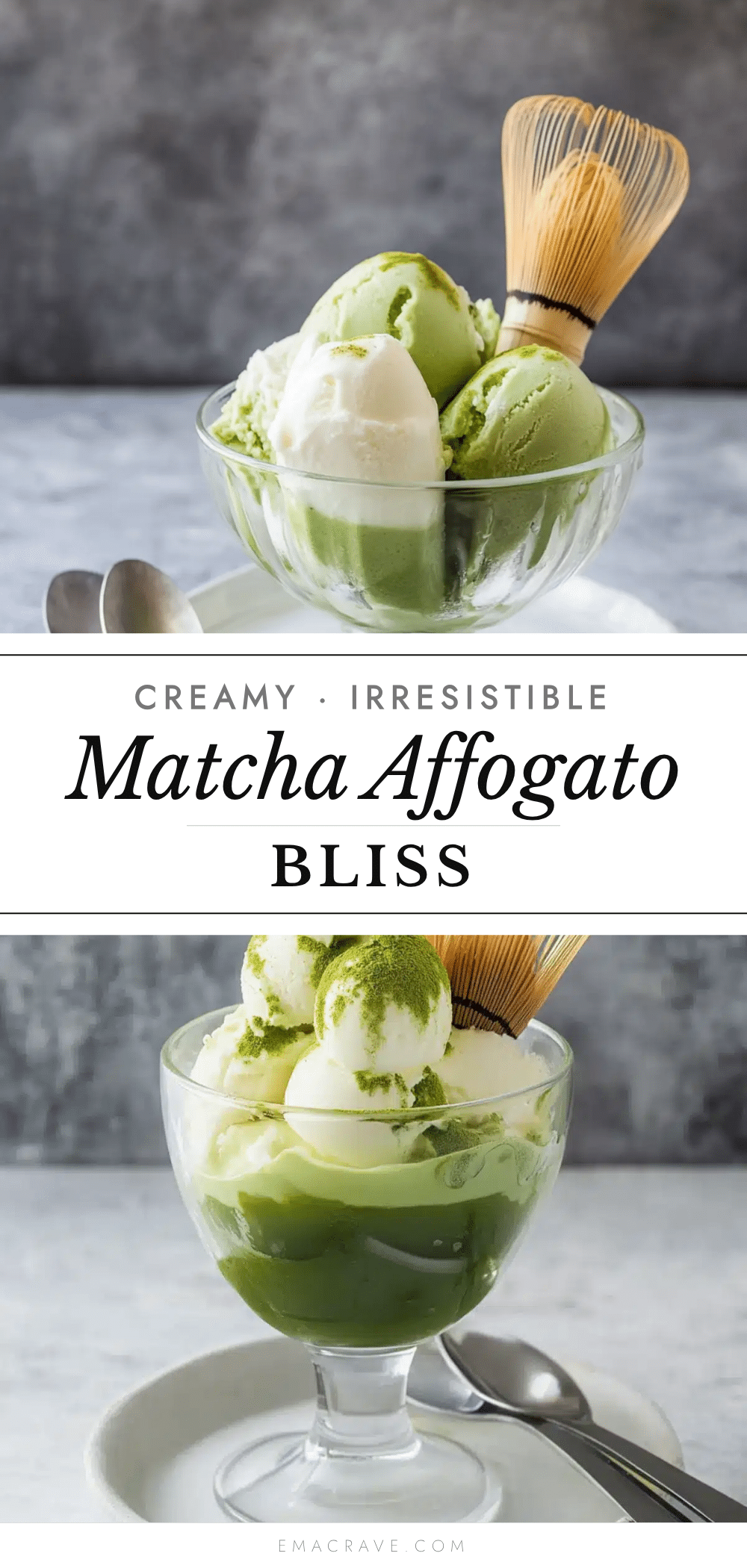 creamy matcha affogato recipe