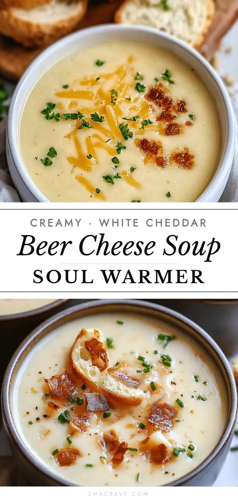 creamy white cheddar beer cheese soup recipe