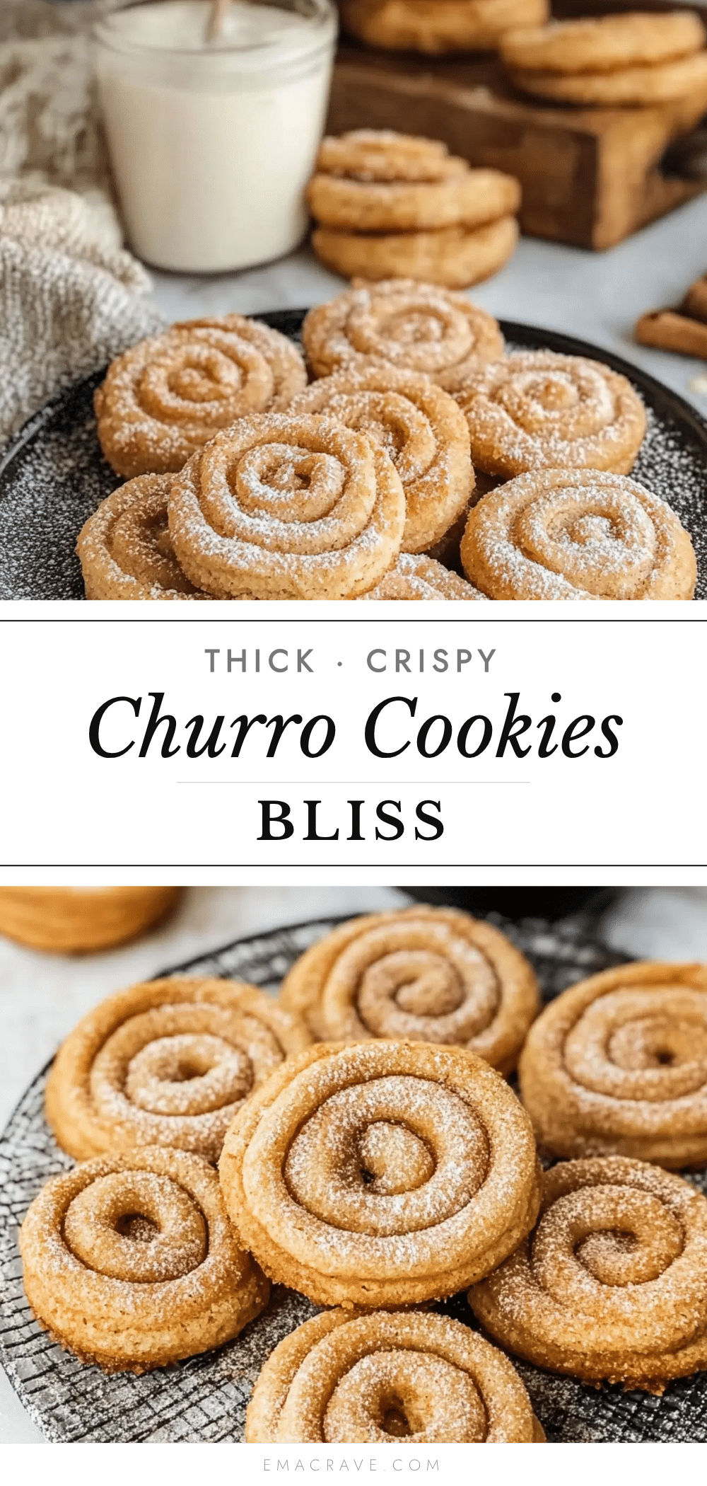 crispy thick churro cookies recipe