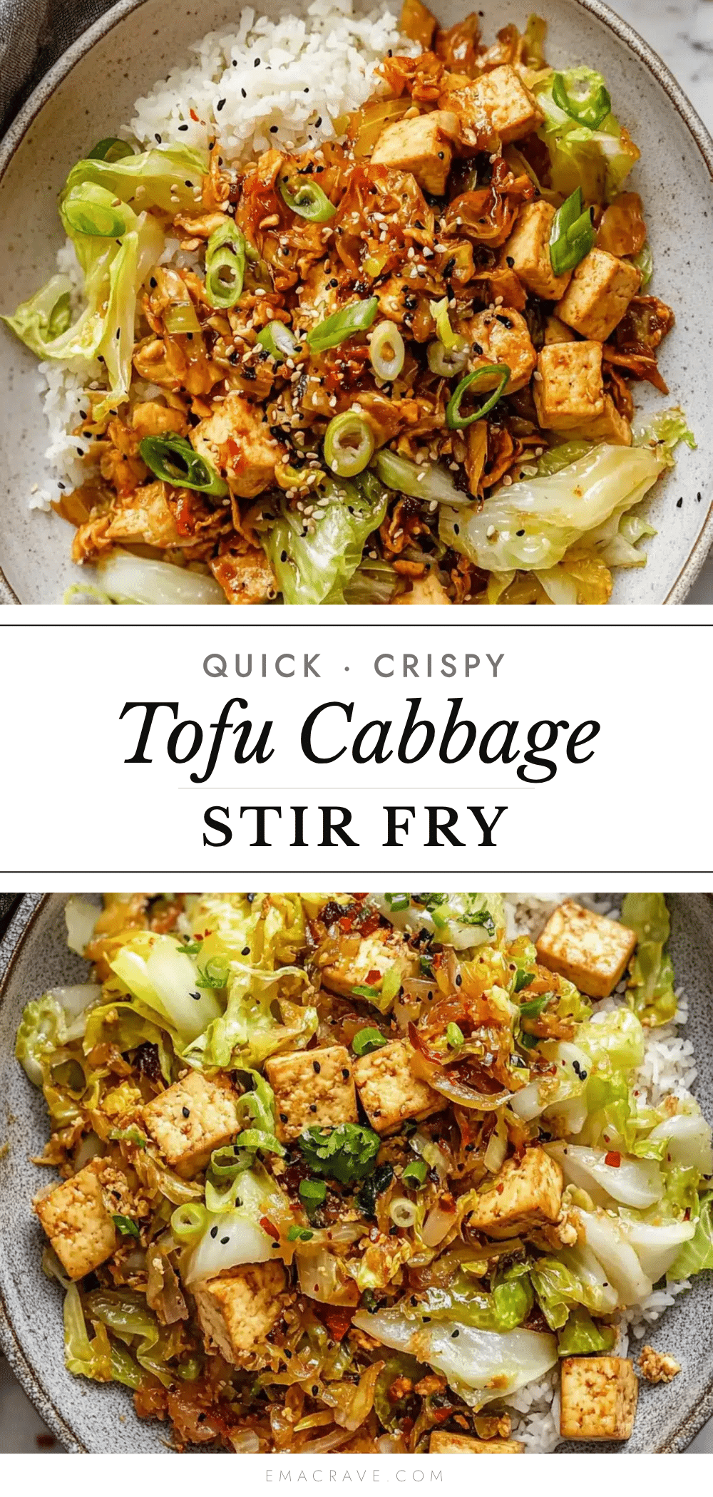 crispy tofu cabbage stir fry recipe