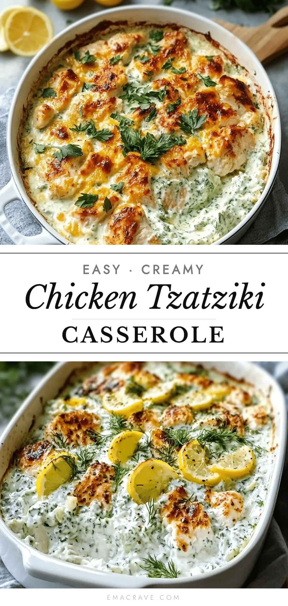 Easy Creamy Chicken Tzatziki Casserole recipe