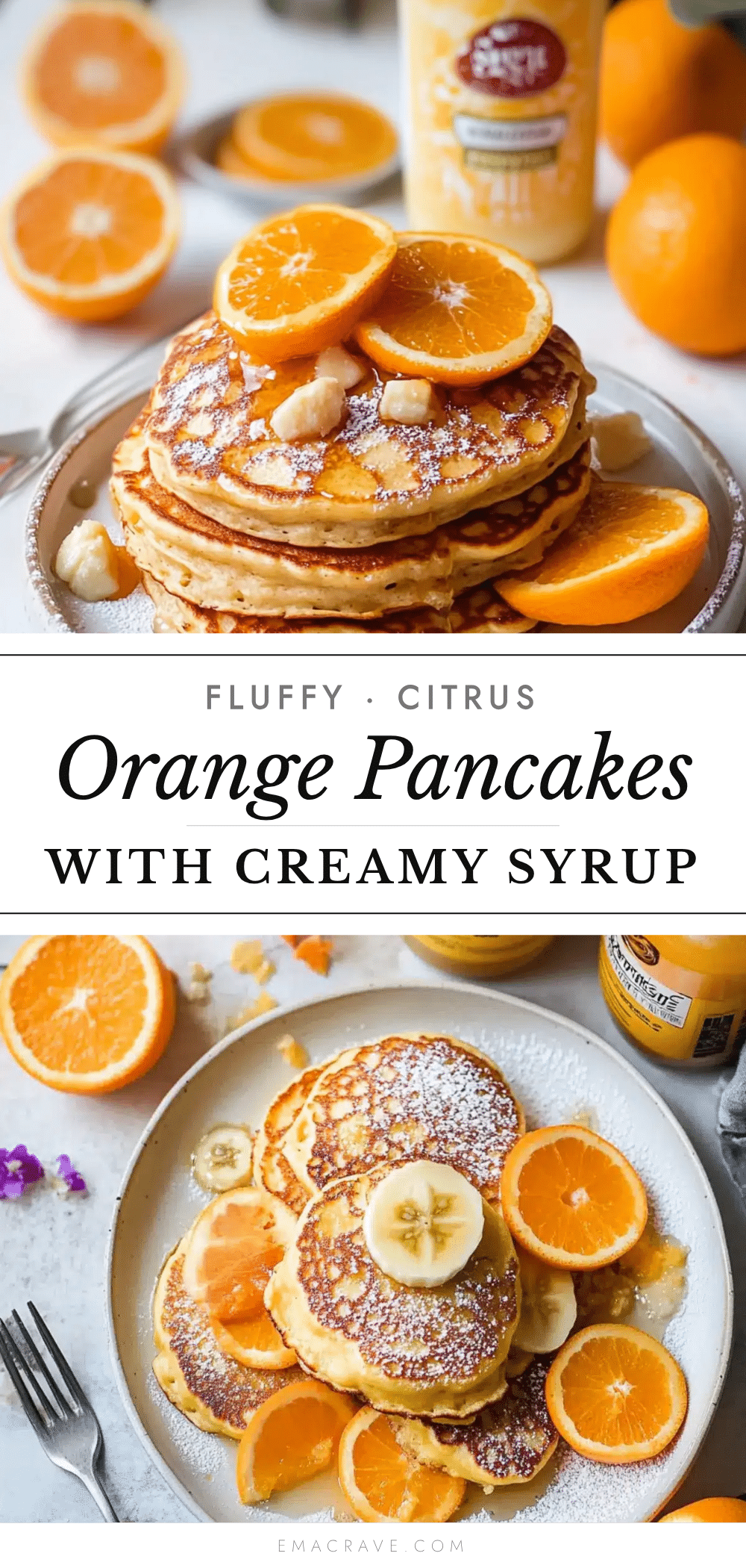 fluffy orange pancakes recipe