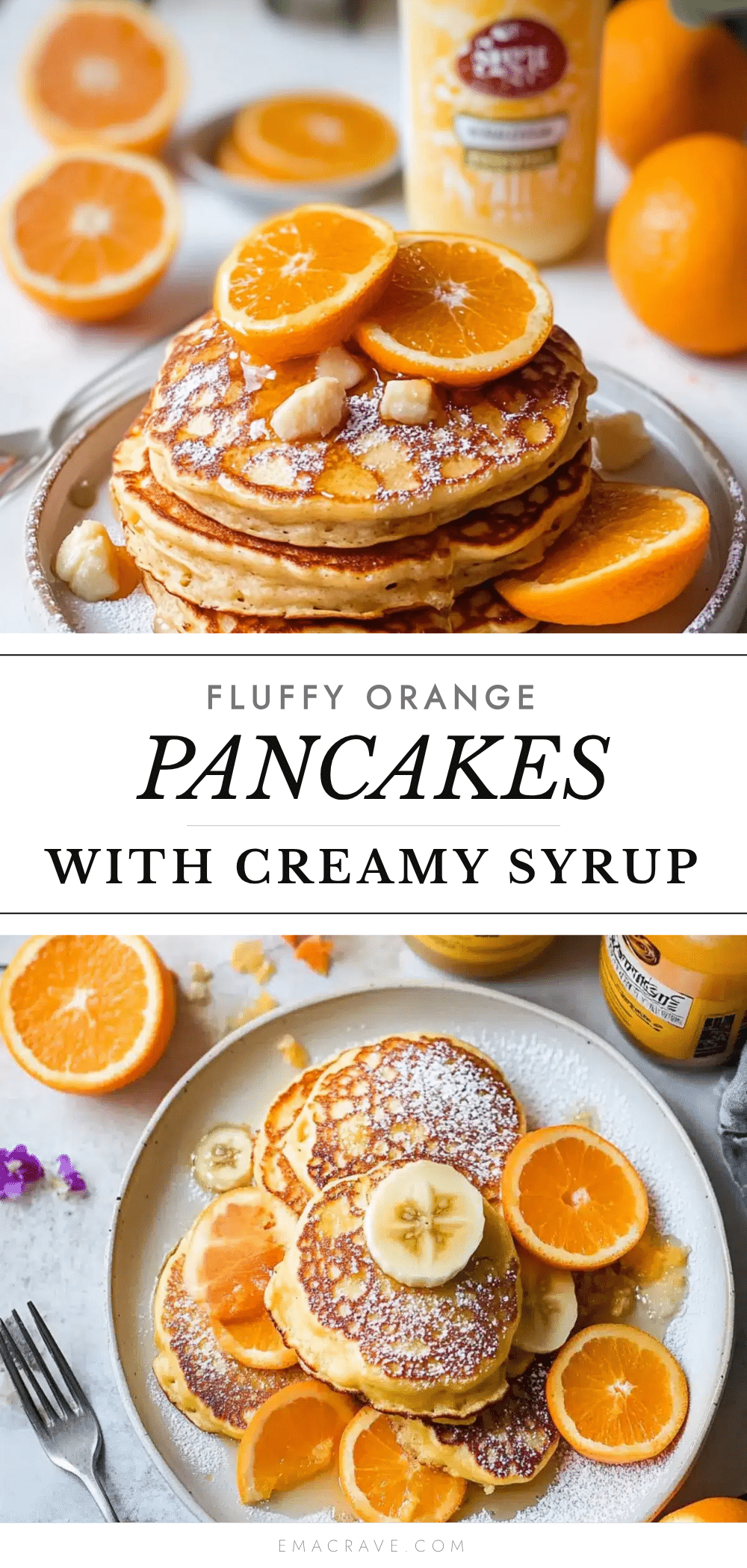 fluffy orange pancakes recipe