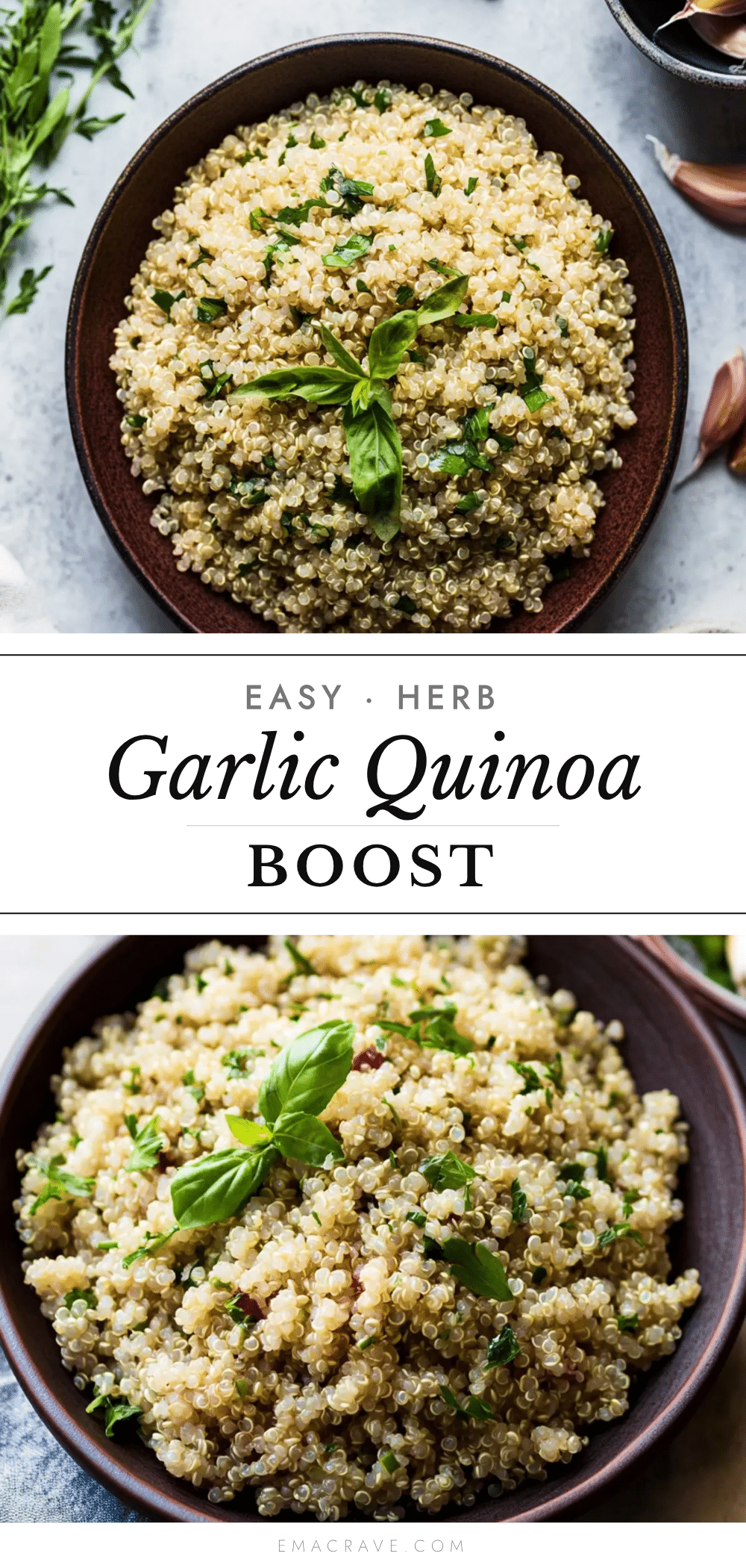 fresh herb and garlic quinoa recipe recipe