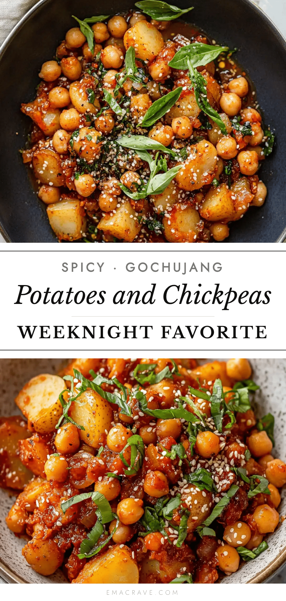 gochujang potatoes and chickpeas recipe