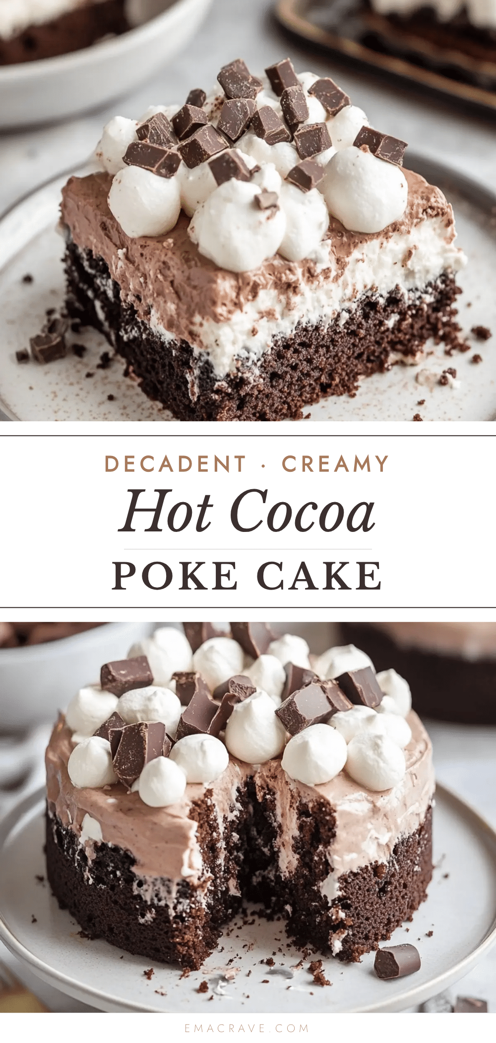 hot cocoa poke cake recipe