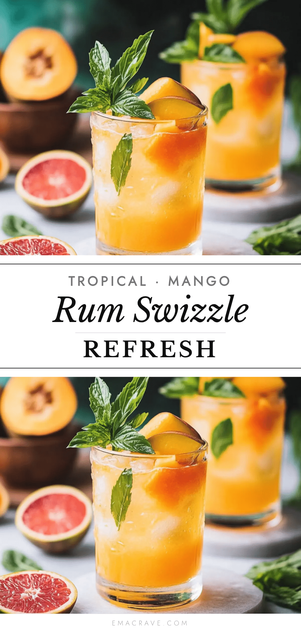 mango rum swizzle cocktail recipe