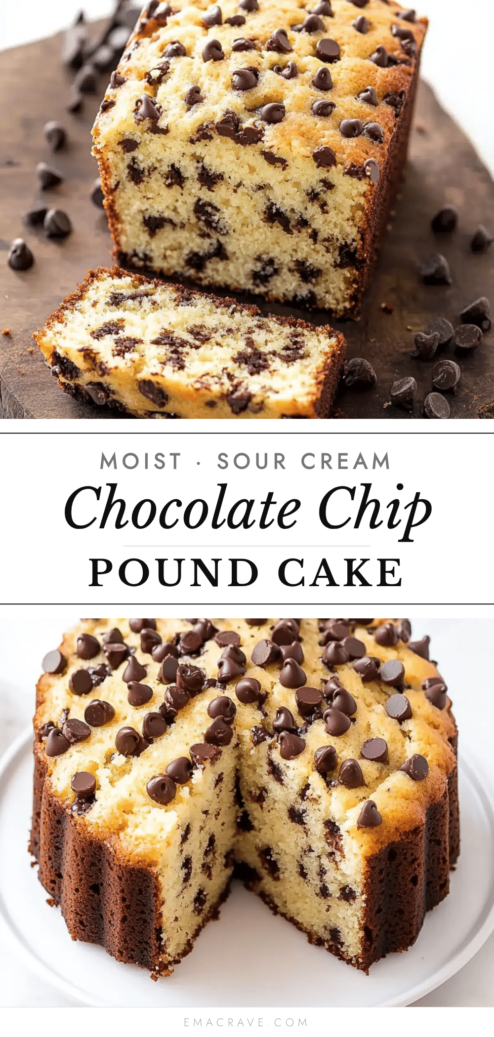 Moist Sour Cream Chocolate Chip Pound Cake recipe
