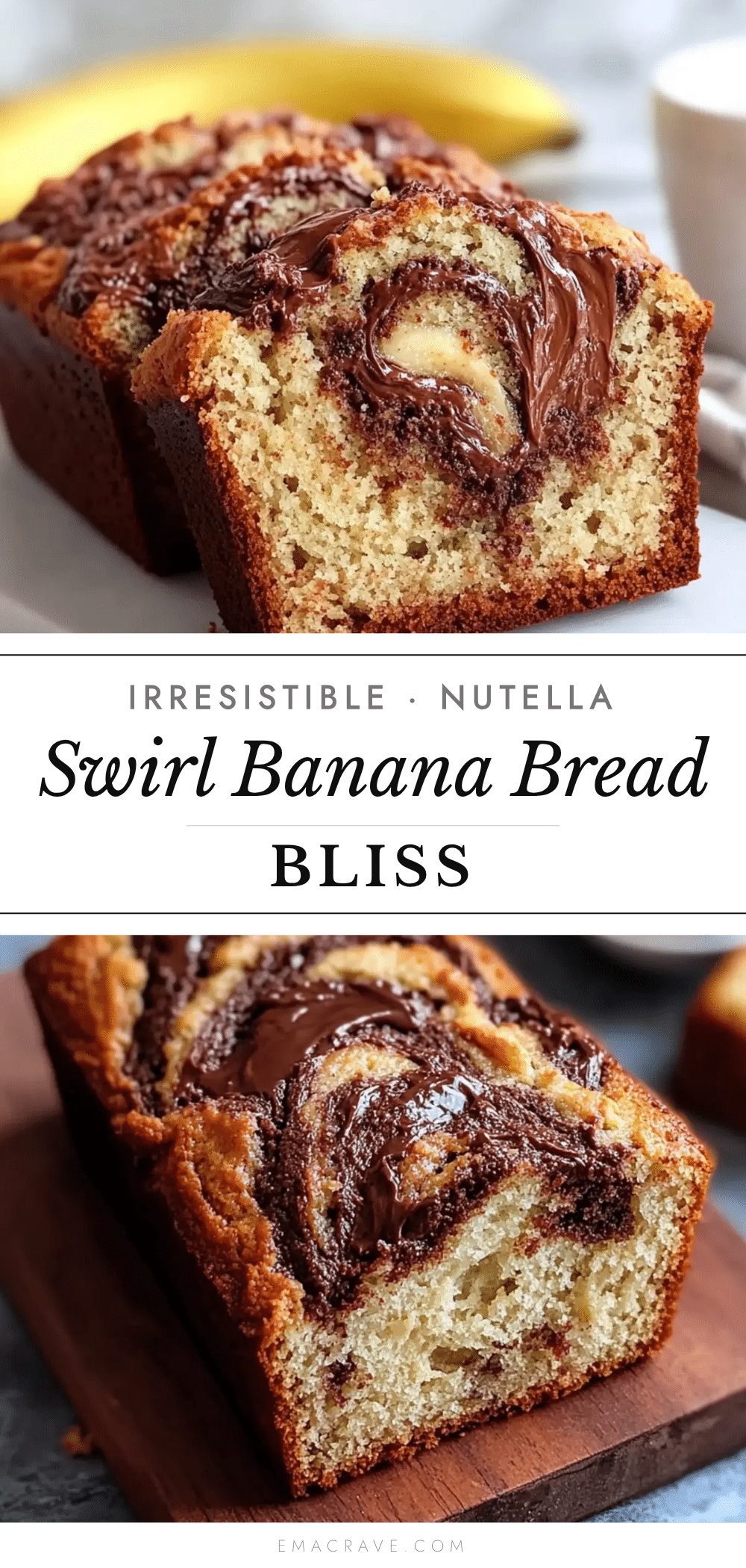 nutella swirl banana bread recipe
