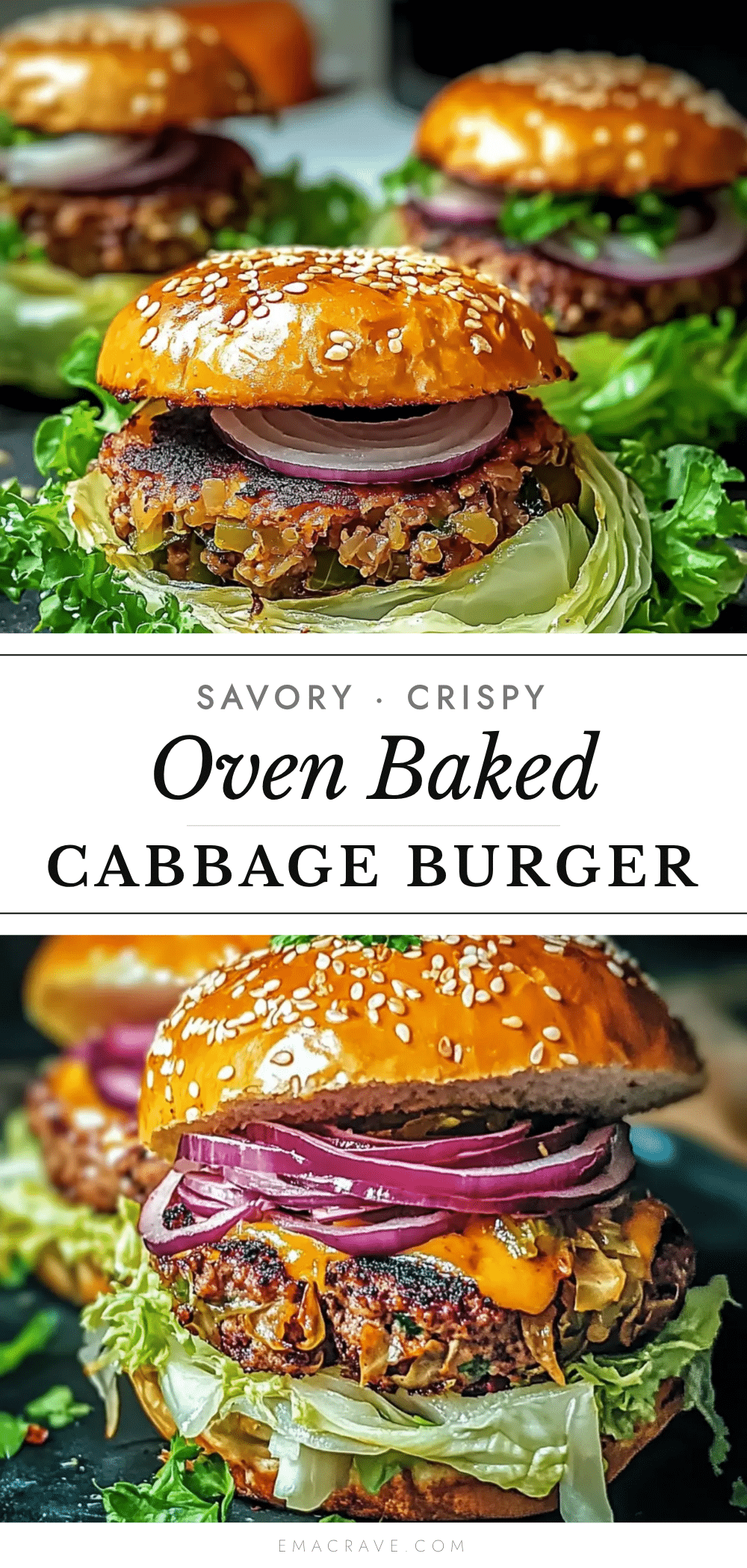 oven baked cabbage burger recipe