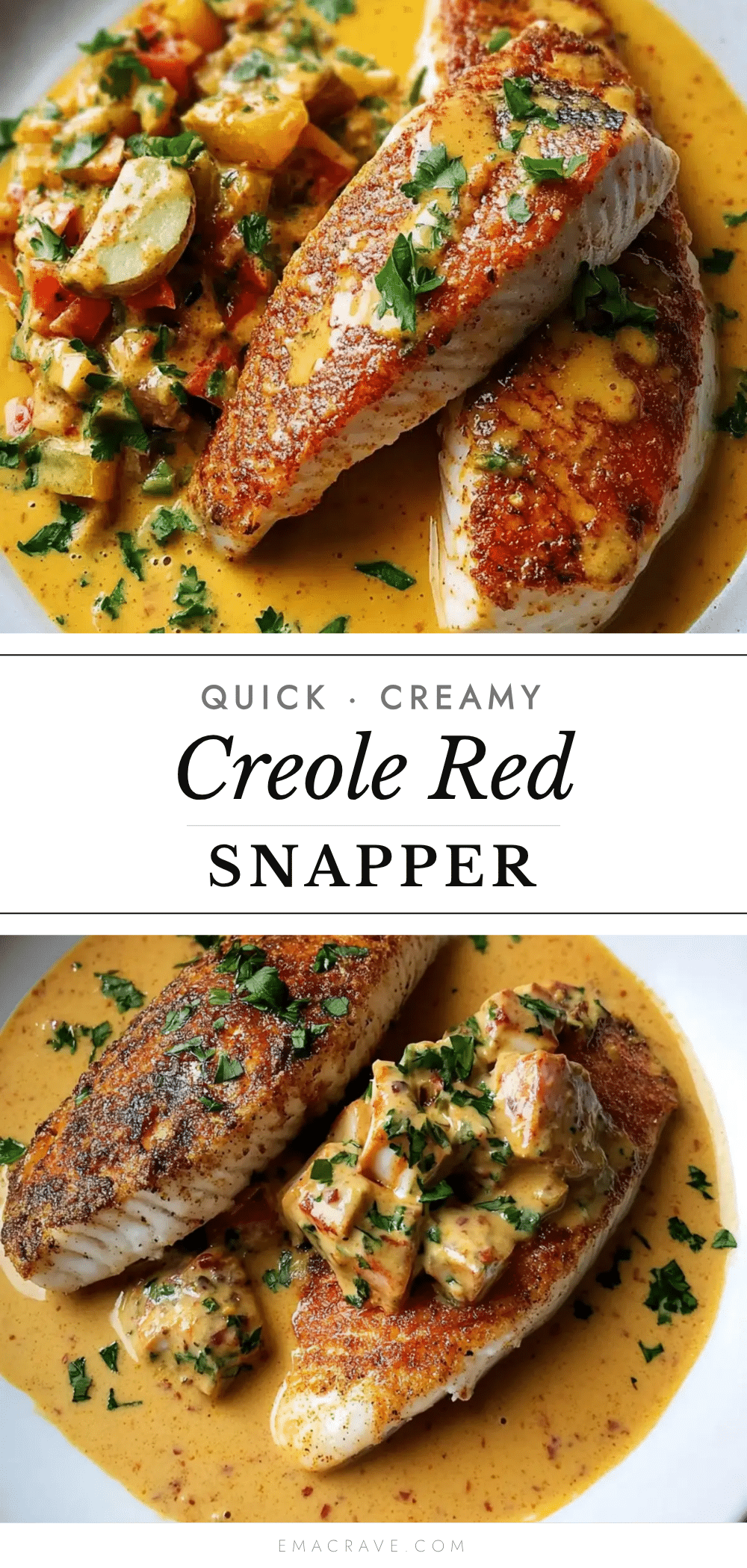 quick creamy creole red snapper recipe