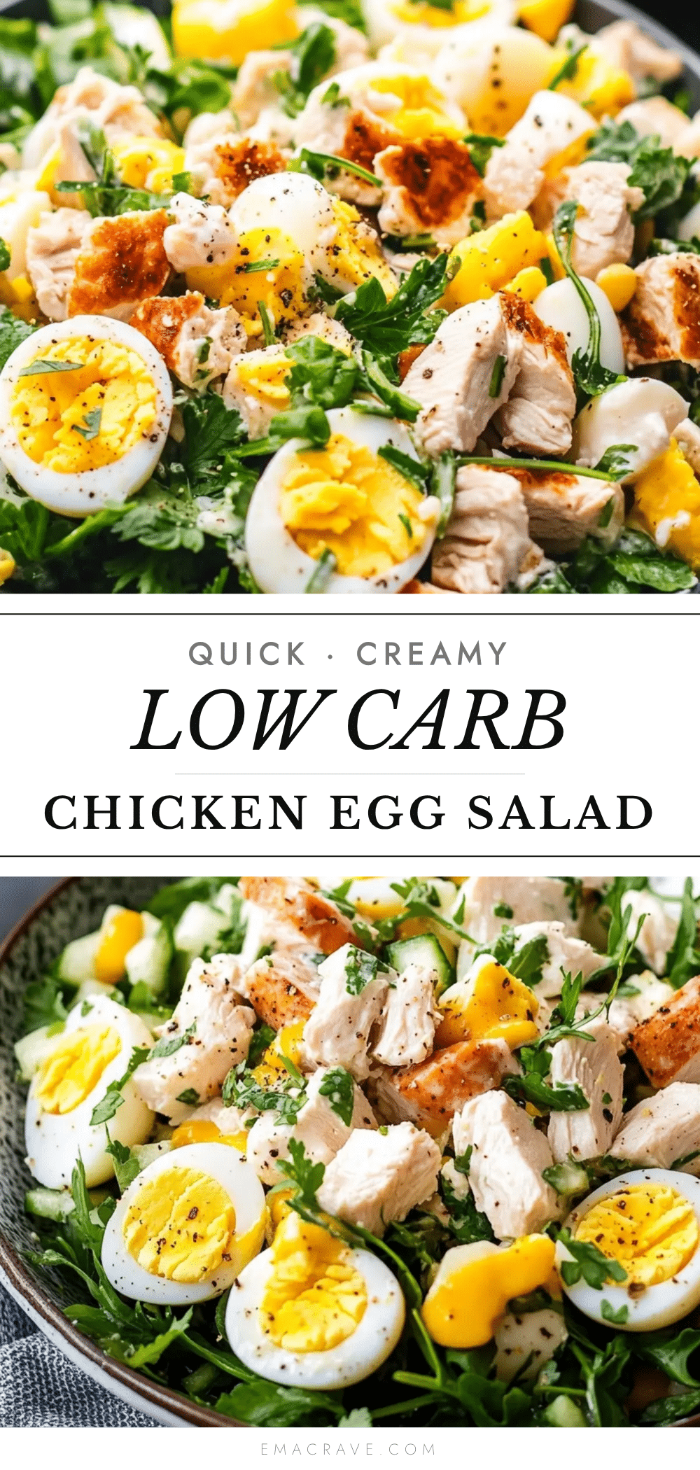 quick low carb chicken egg salad recipe