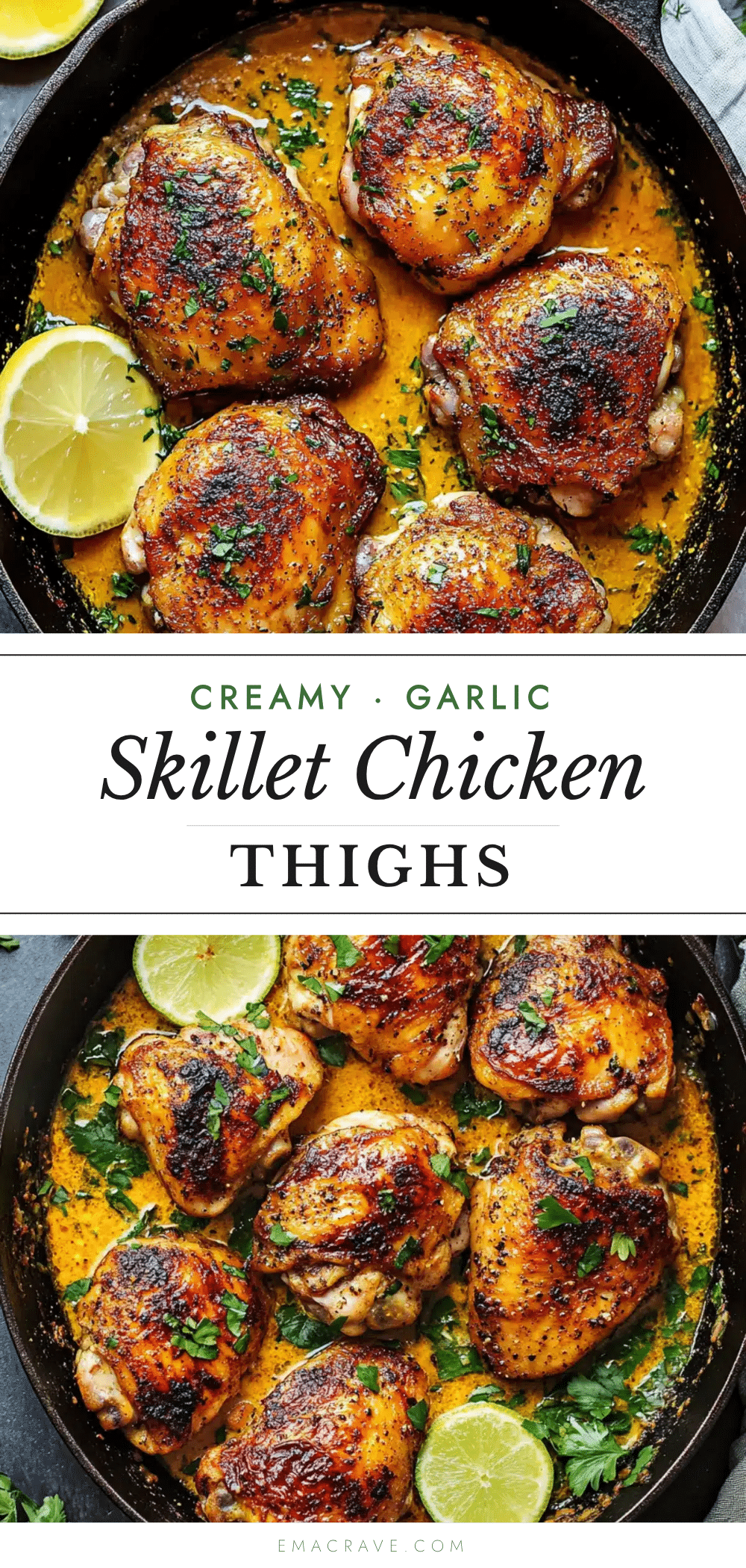 skillet chicken thighs recipe
