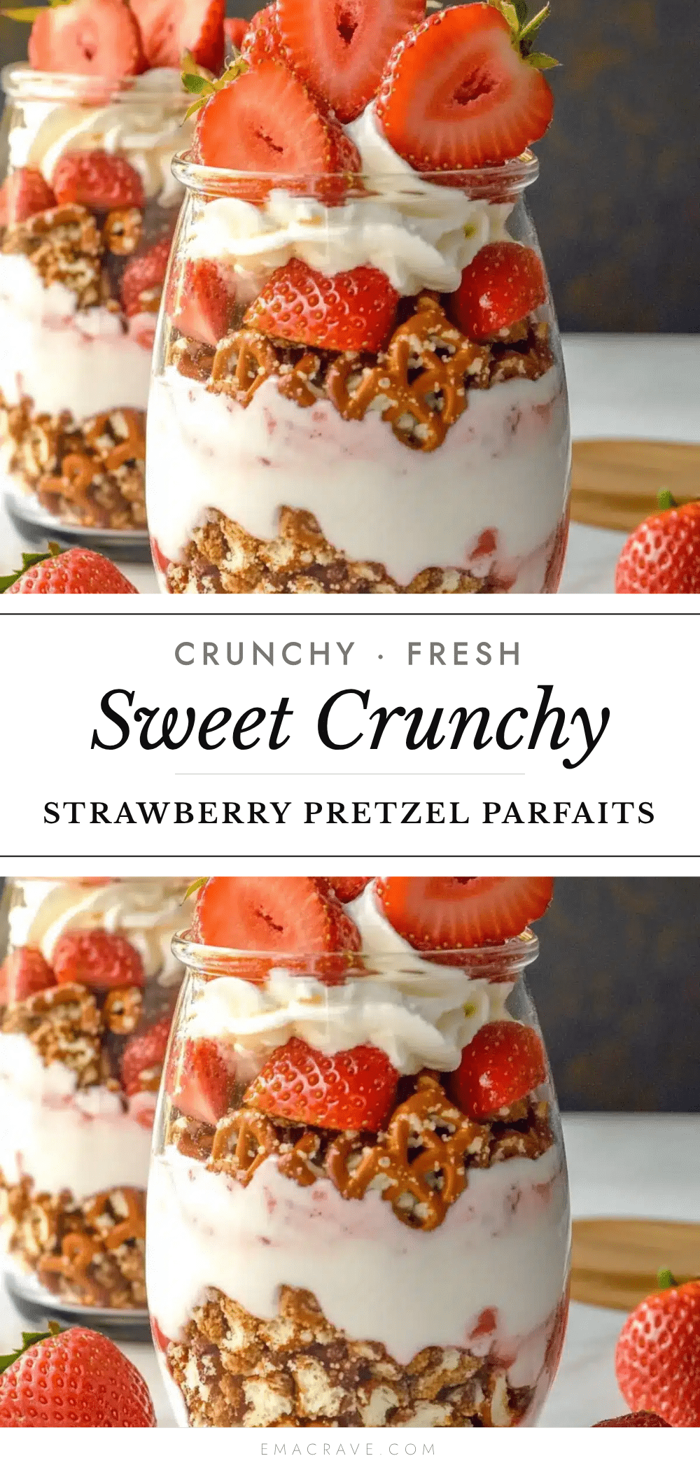 strawberry pretzel salad parfaits recipe