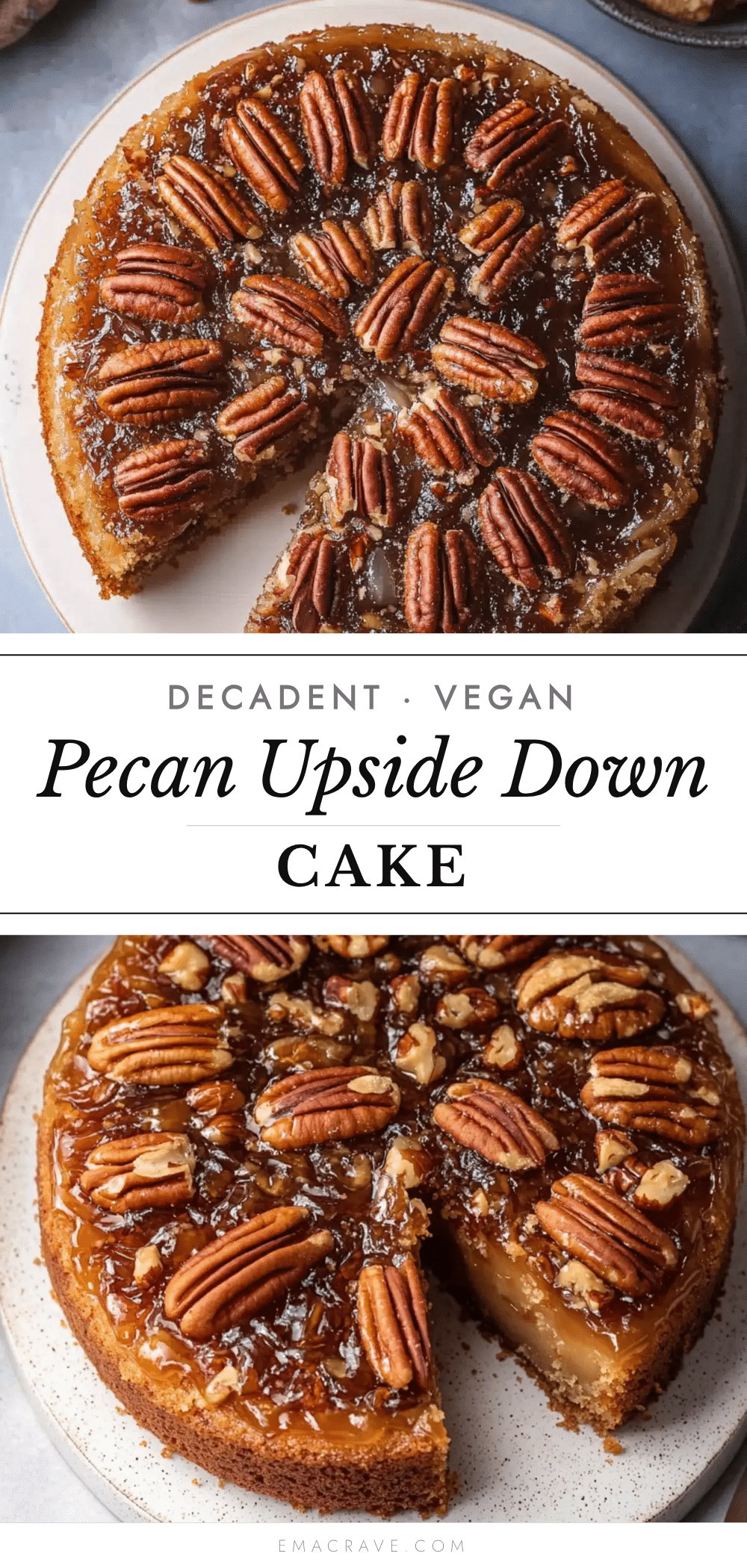 vegan pecan upside down cake recipe