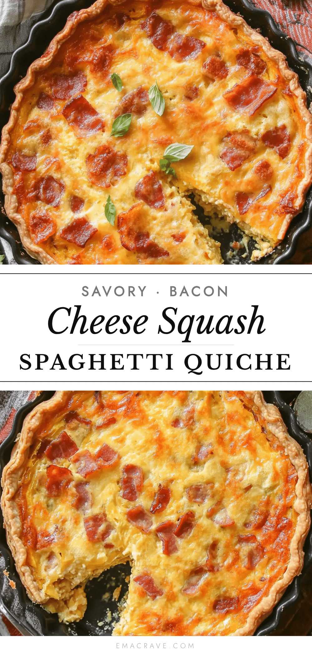bacon and cheese spaghetti squash quiche recipe