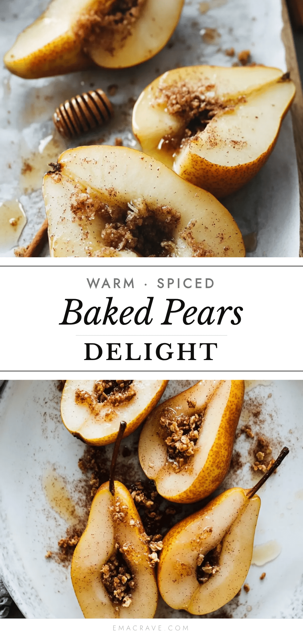 baked pears with cinnamon and honey recipe
