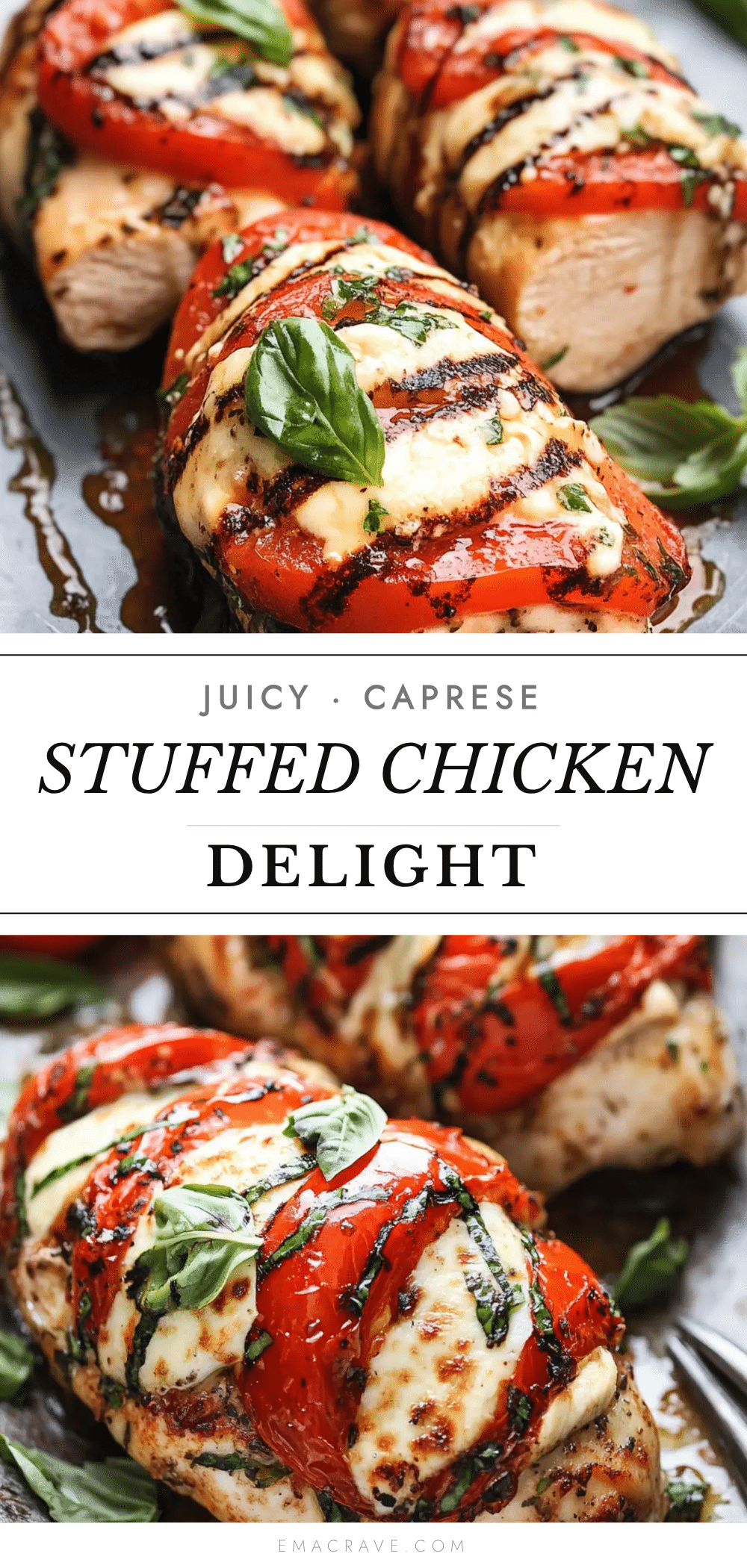 Caprese stuffed chicken recipe