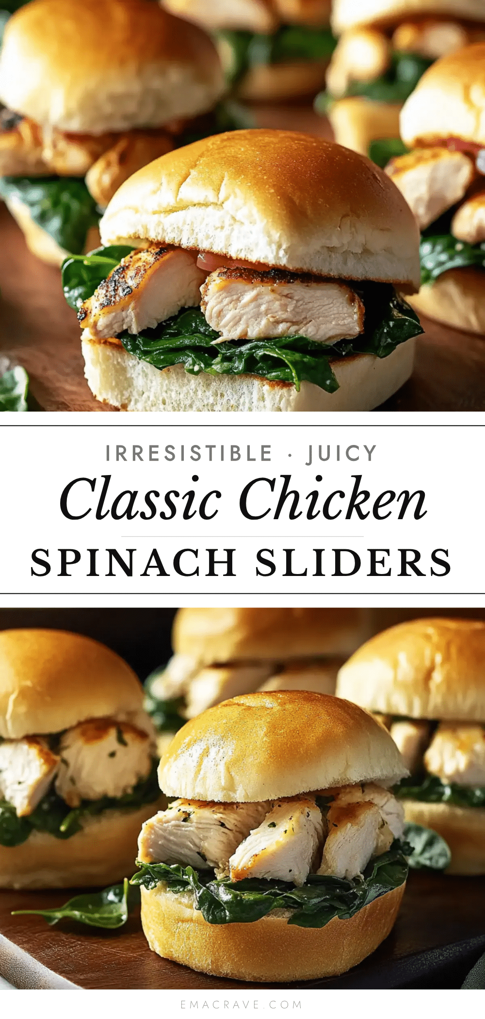 chicken spinach sliders recipe