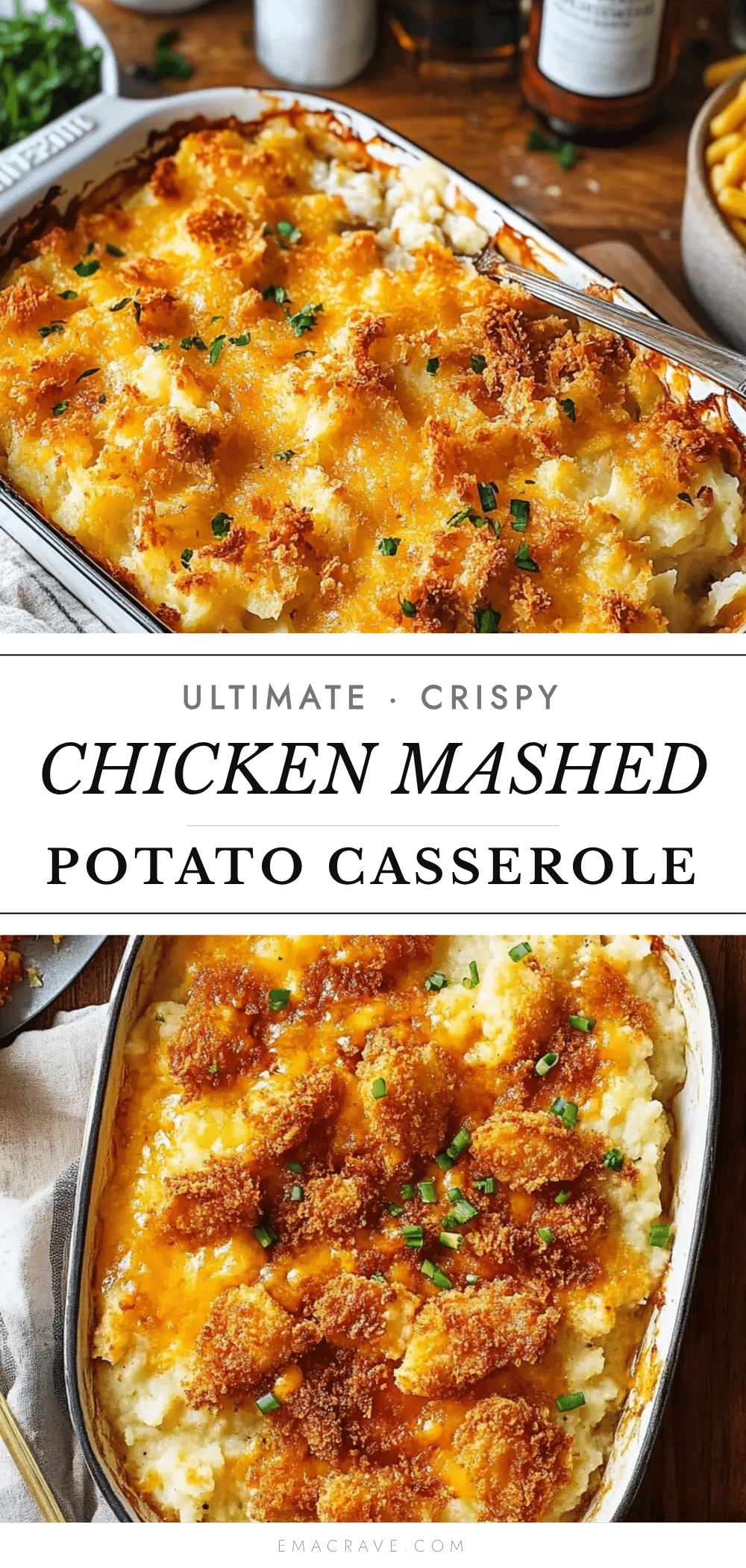 cozy crispy chicken mashed potato casserole recipe